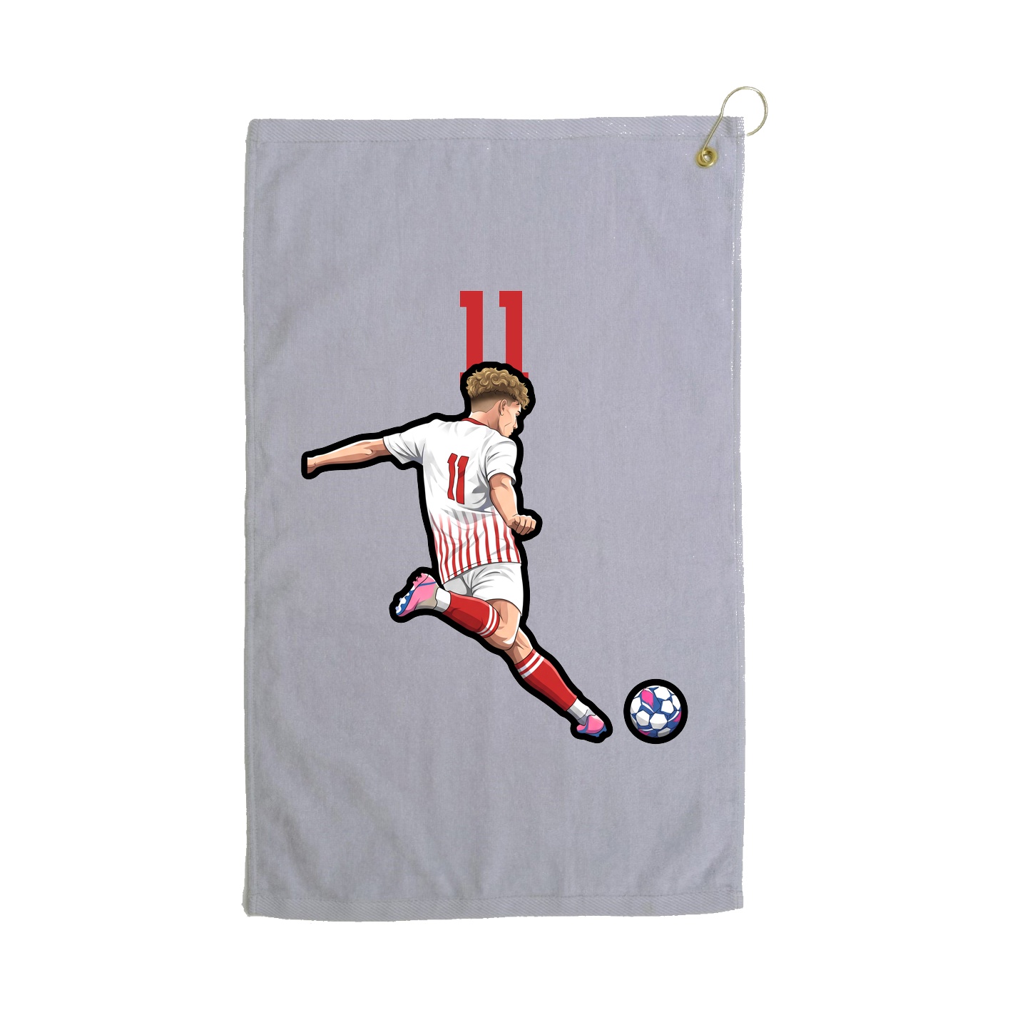 Golf Towel — Number Top in Grey