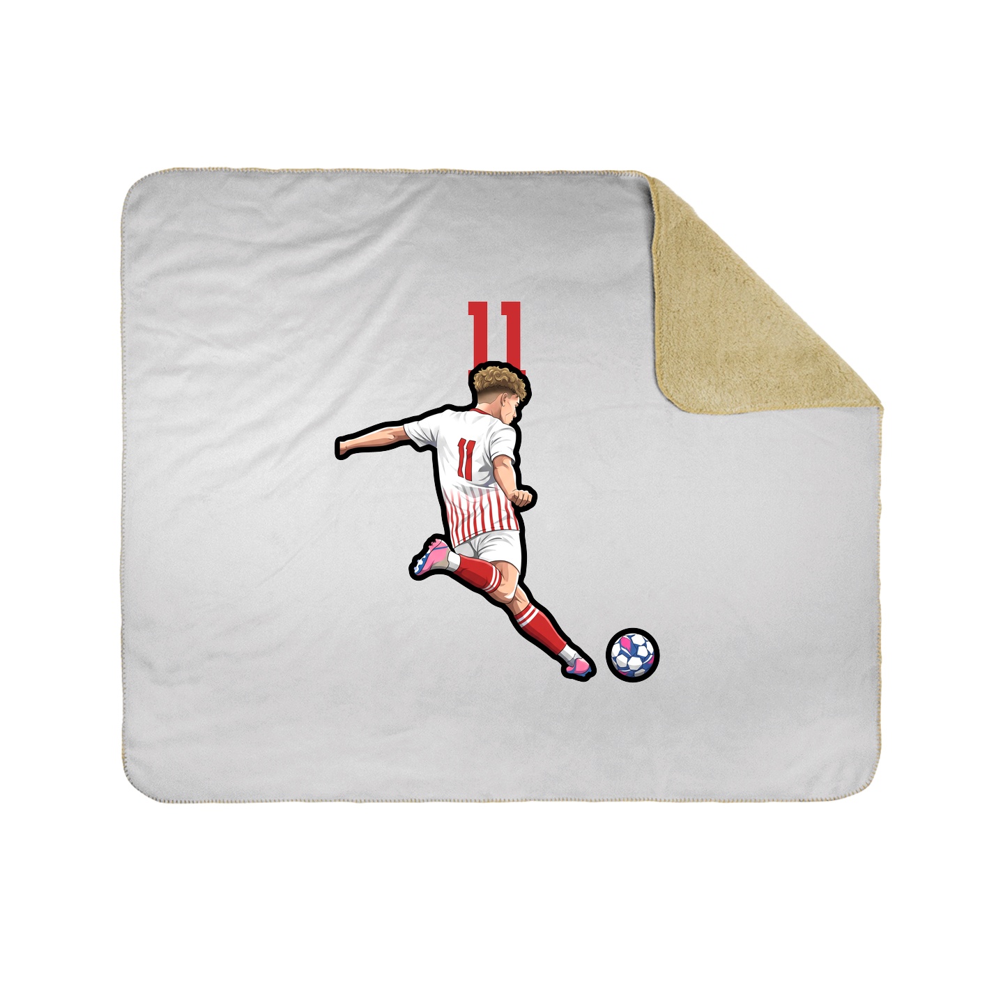 Throw Blanket — Number Top in White
