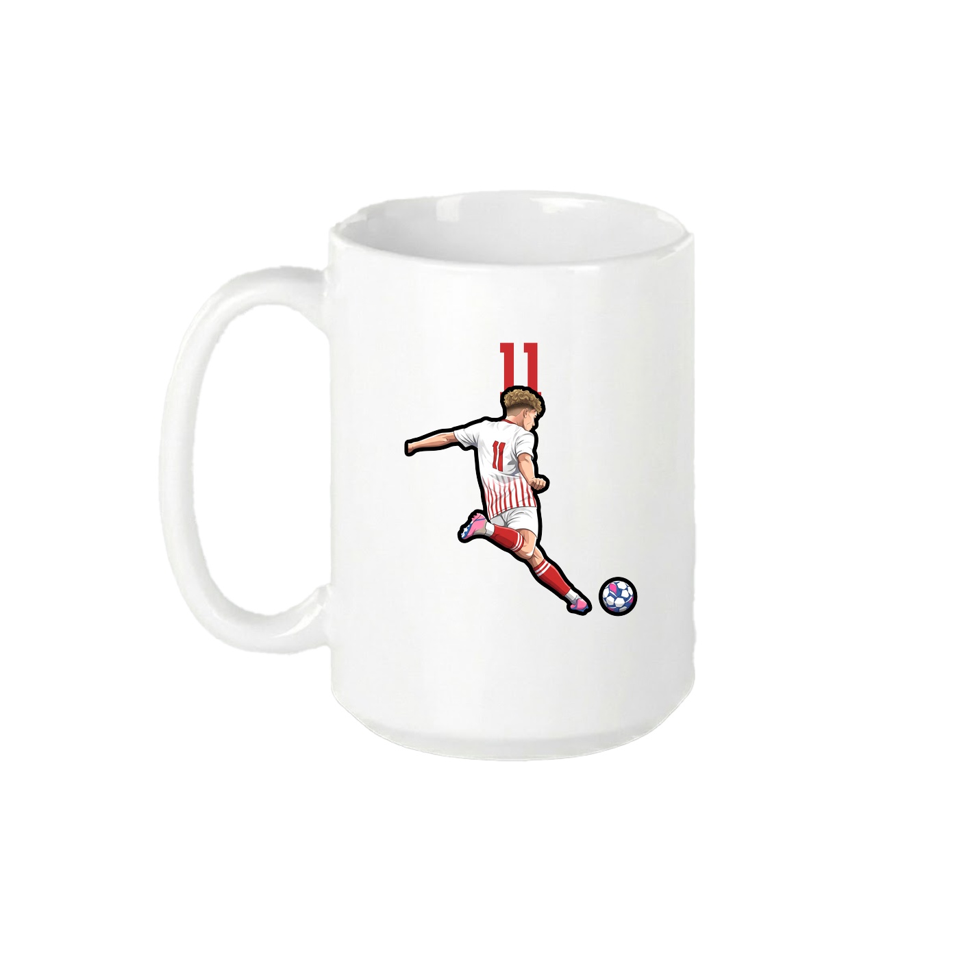15oz Coffee Mug — Number Top in White