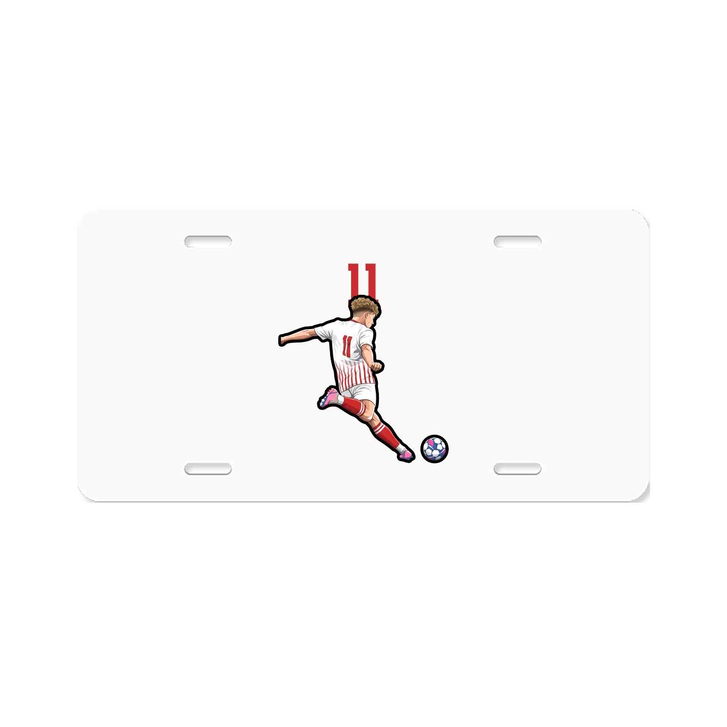 License Plate — Number Top in Classic