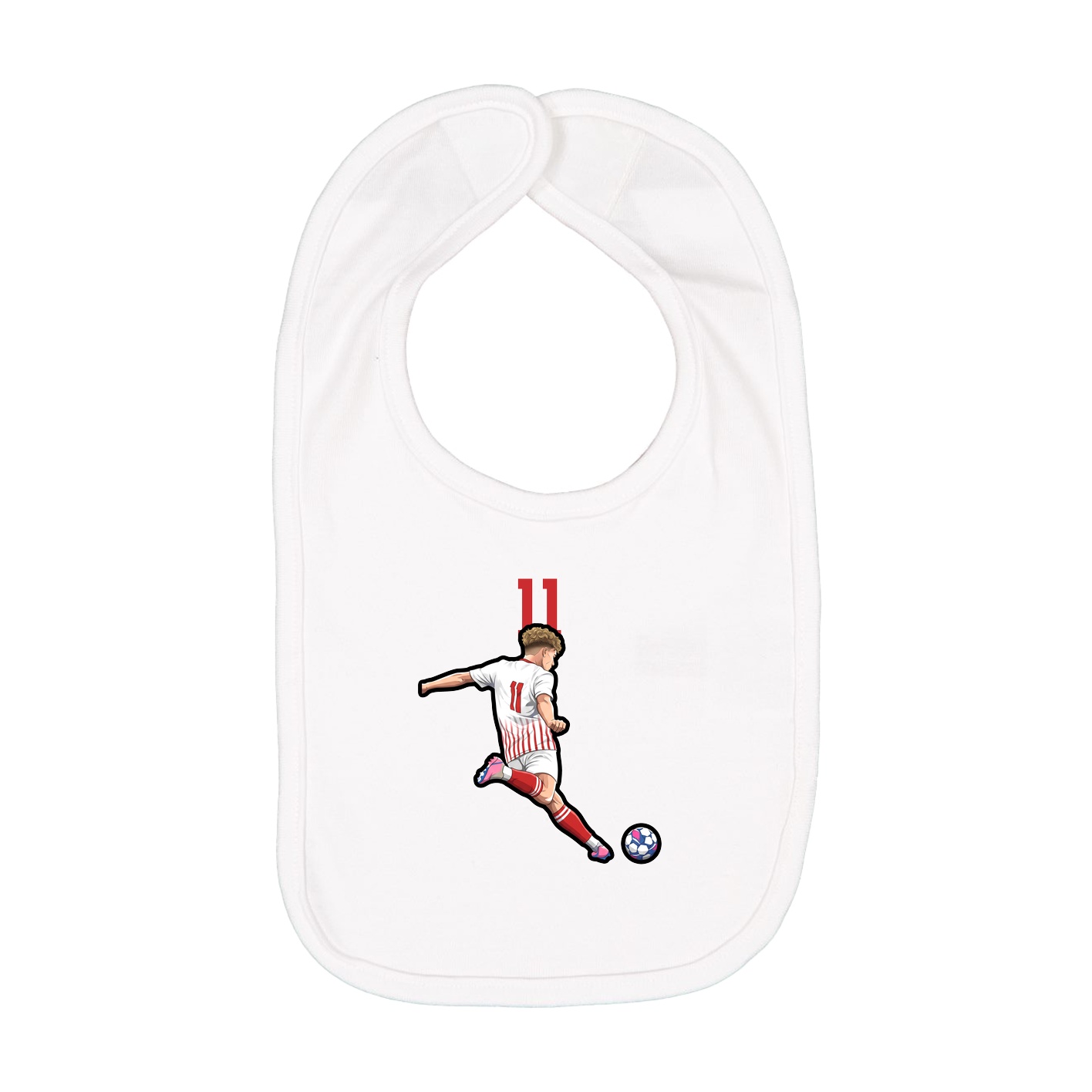 Infant Bib — Number Top in White