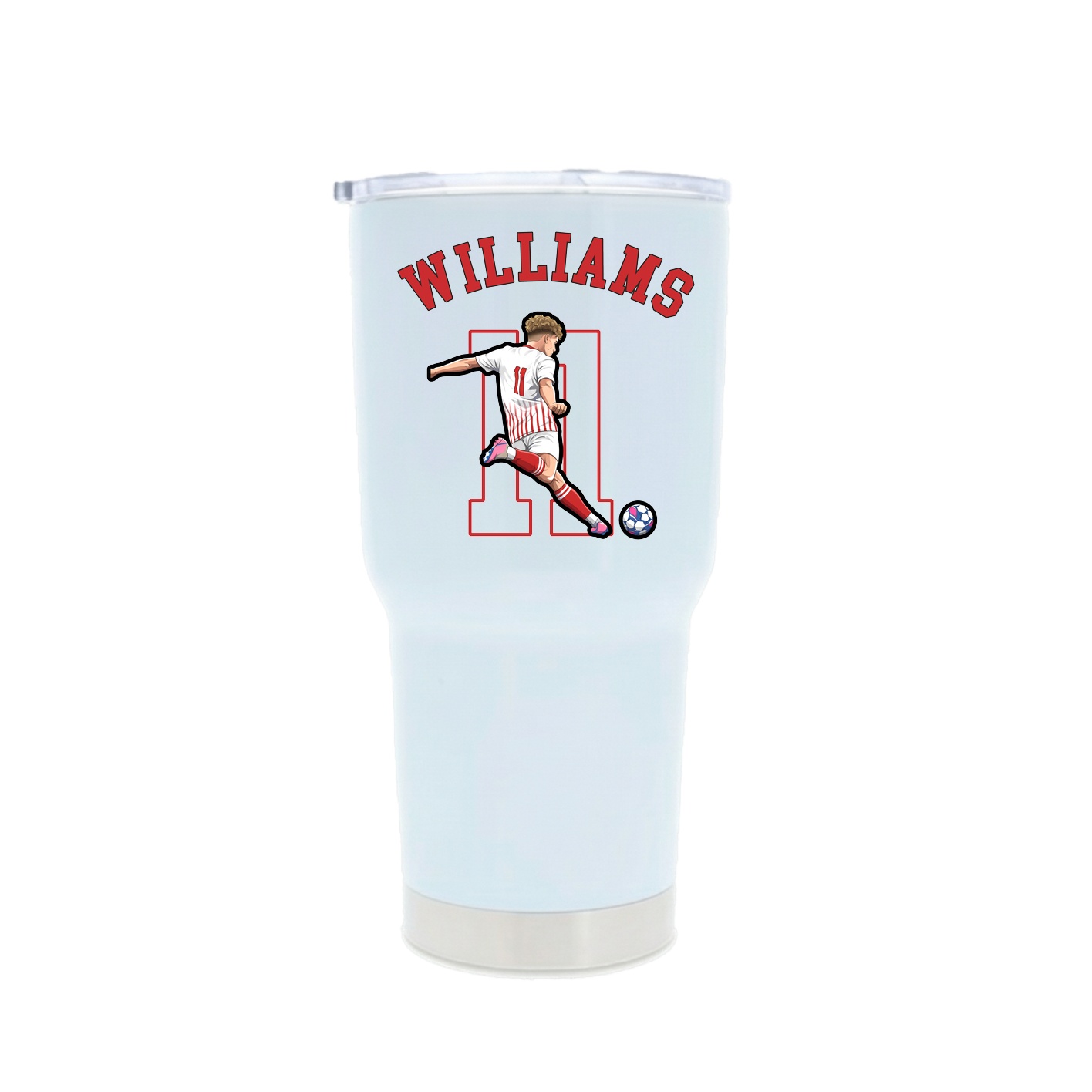 30oz Stainless Steel Tumbler — Shirsey Arch in White