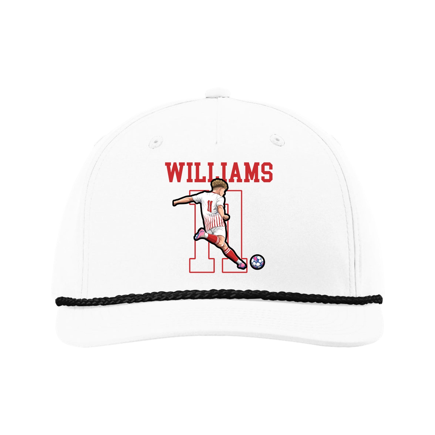 Five-Panel Classic Rope Cap — Shirsey in White
