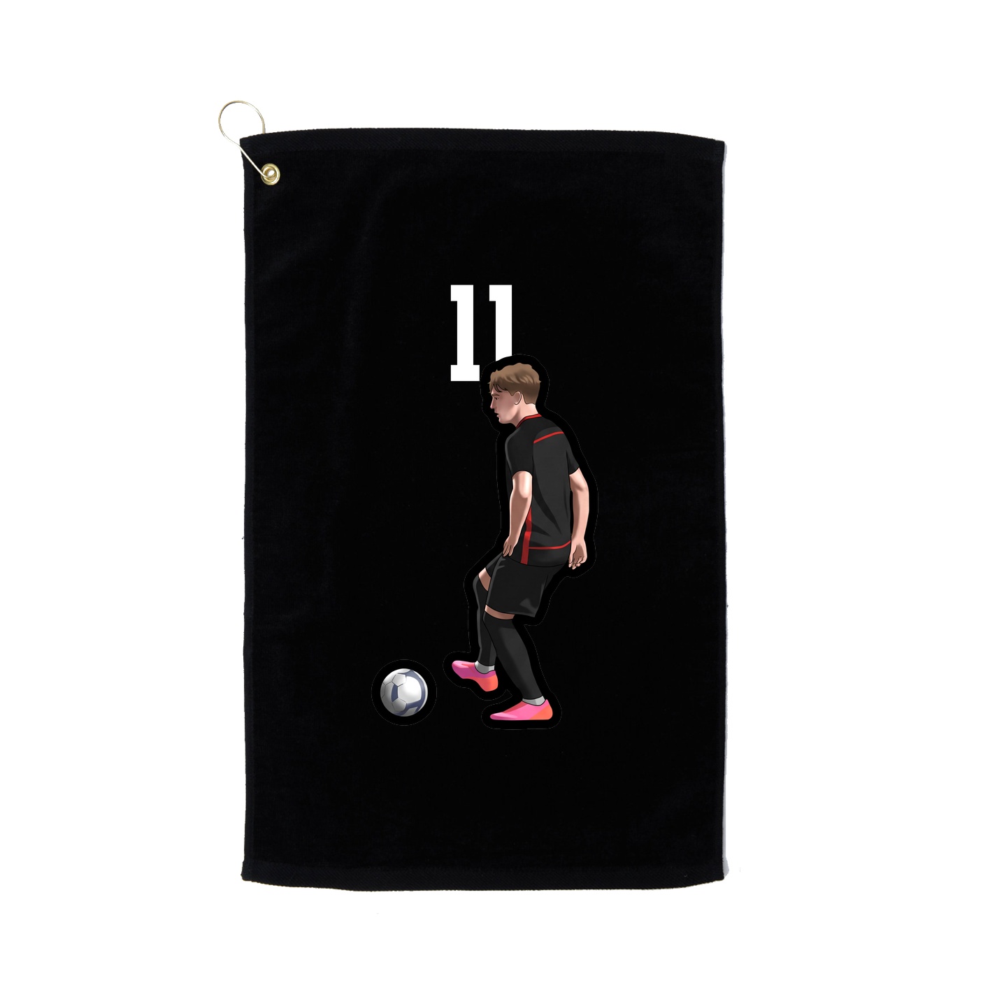 Golf Towel — Number Top in Black