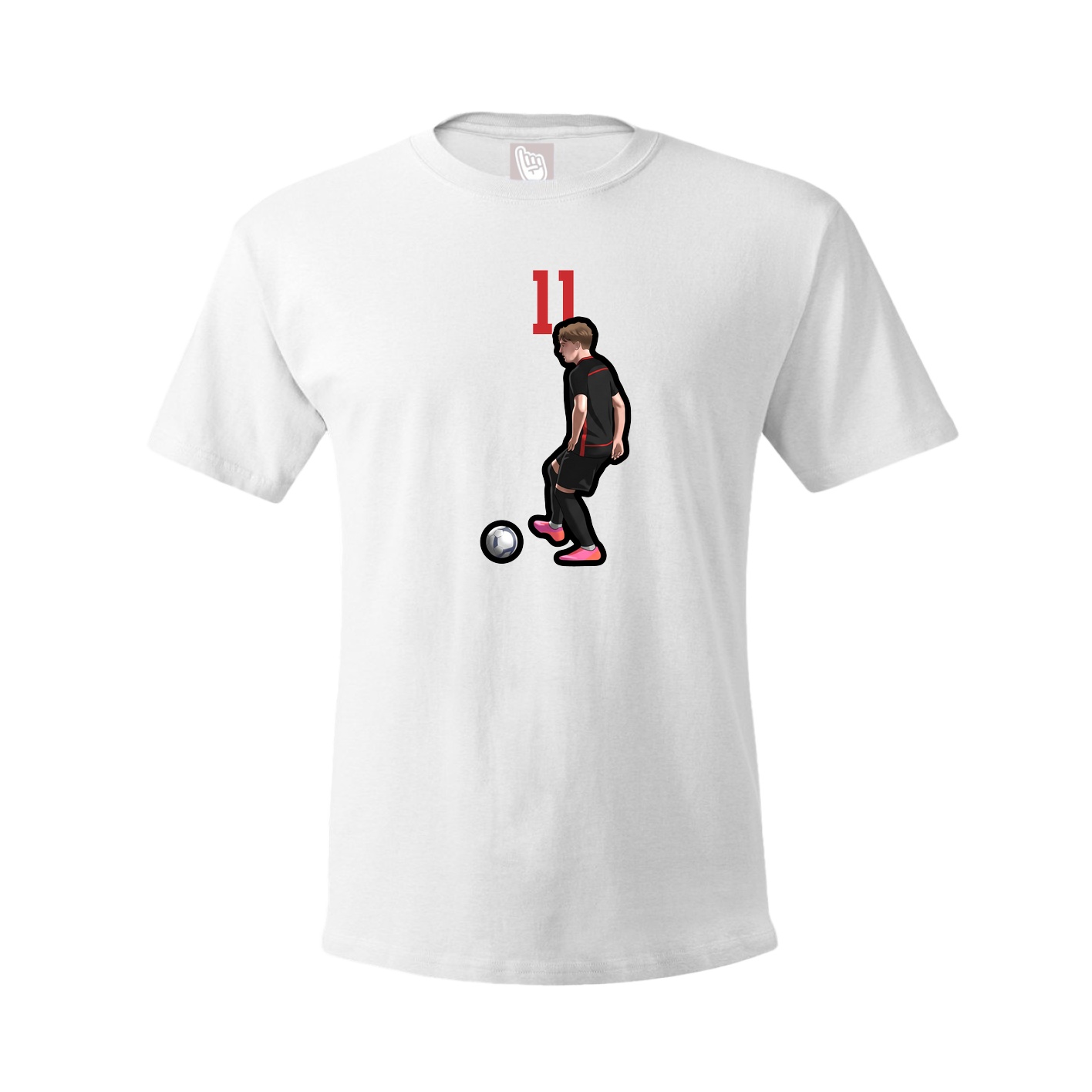 Youth Tee — Number Top in White