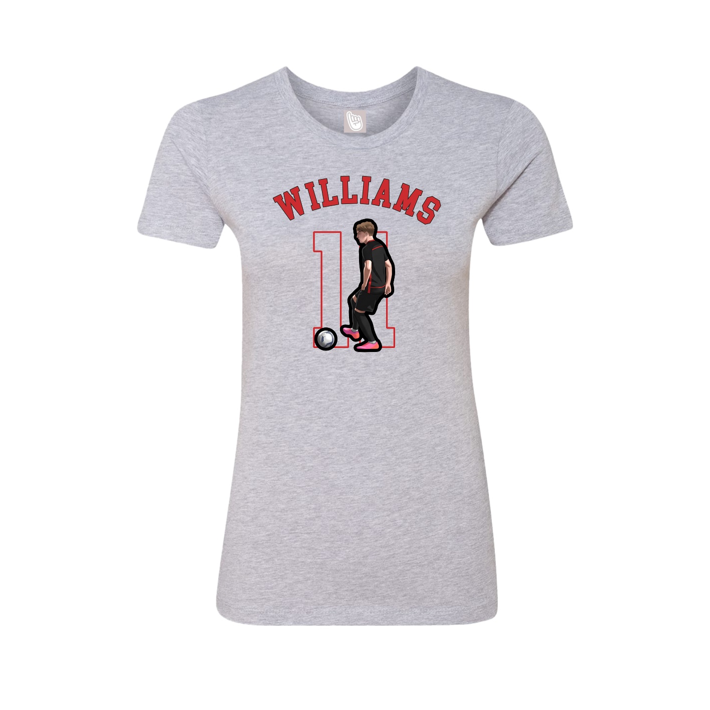 Fitted Women's Tee — Shirsey Arch in Grey