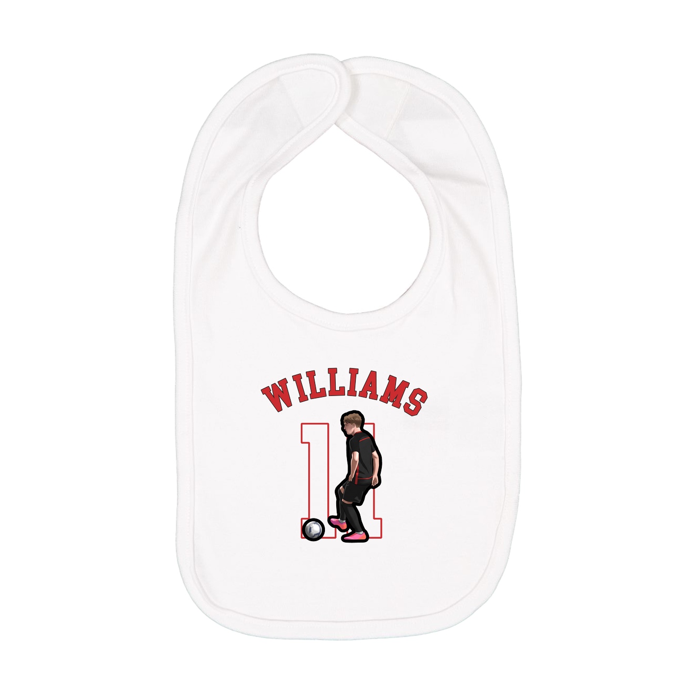 Infant Bib — Shirsey Arch in White