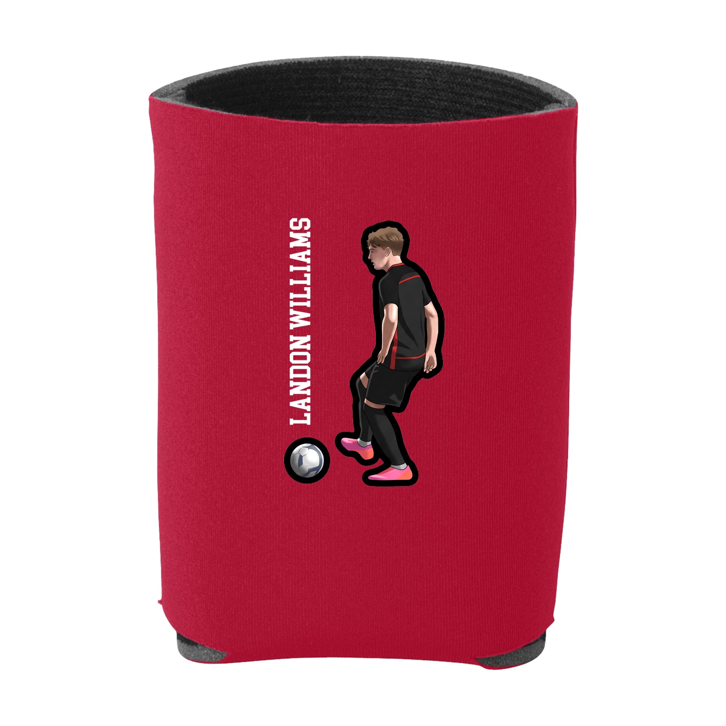 Can Holder — Name Vertical in Red