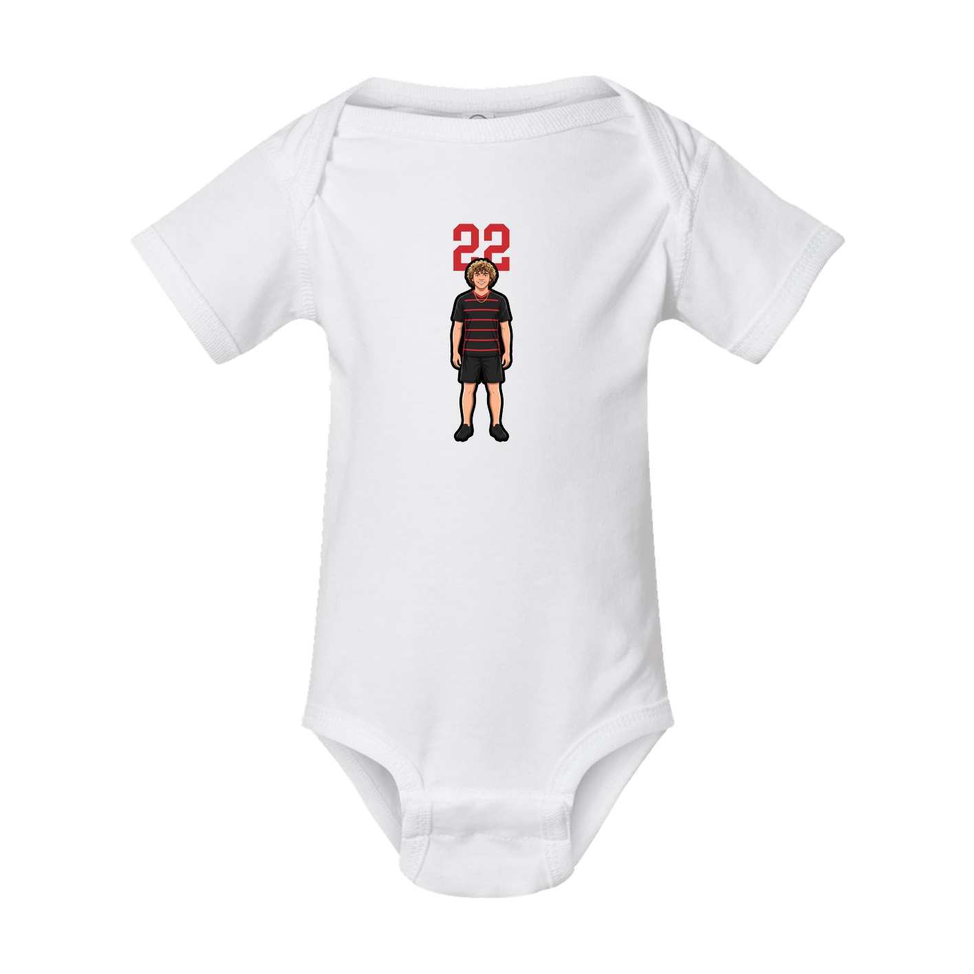 Baby Onesie — Number Top in White