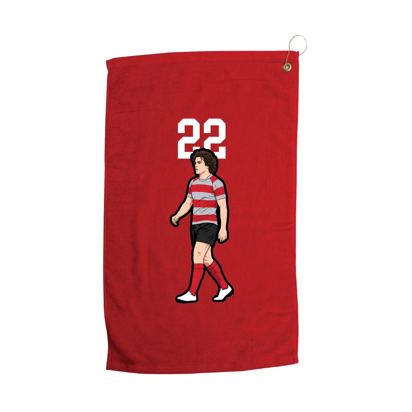 Golf Towel — Number Top in Red