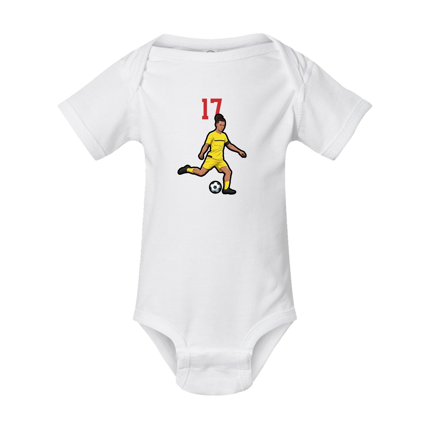 Baby Onesie — Number Top in White