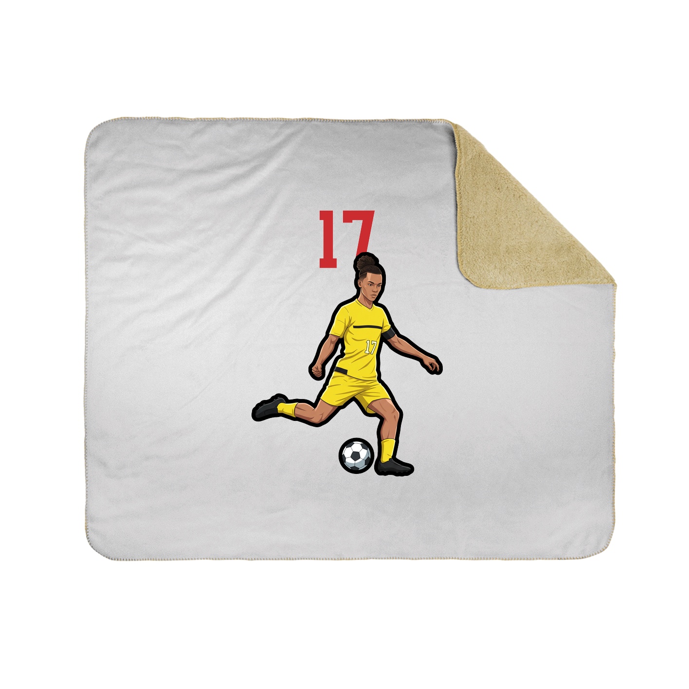 Throw Blanket — Number Top in White