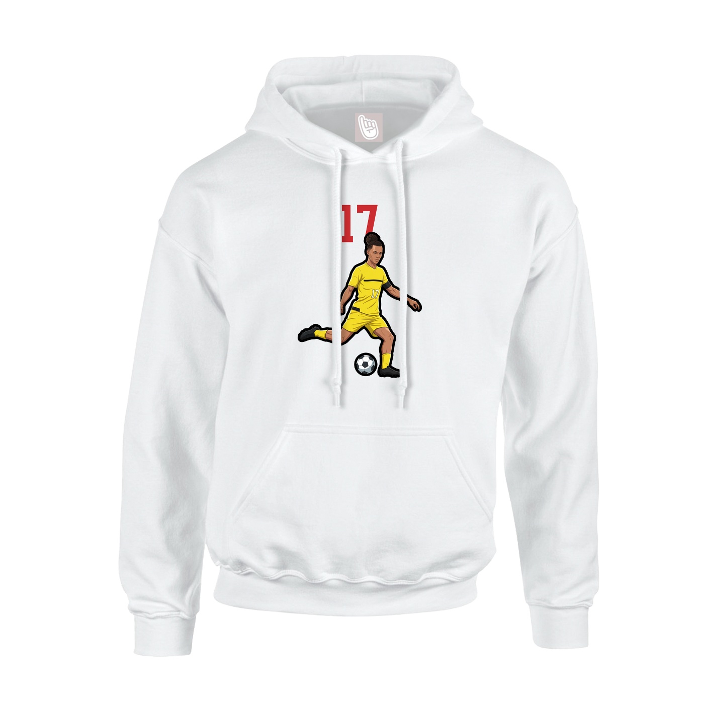 Hoodie — Number Top in White