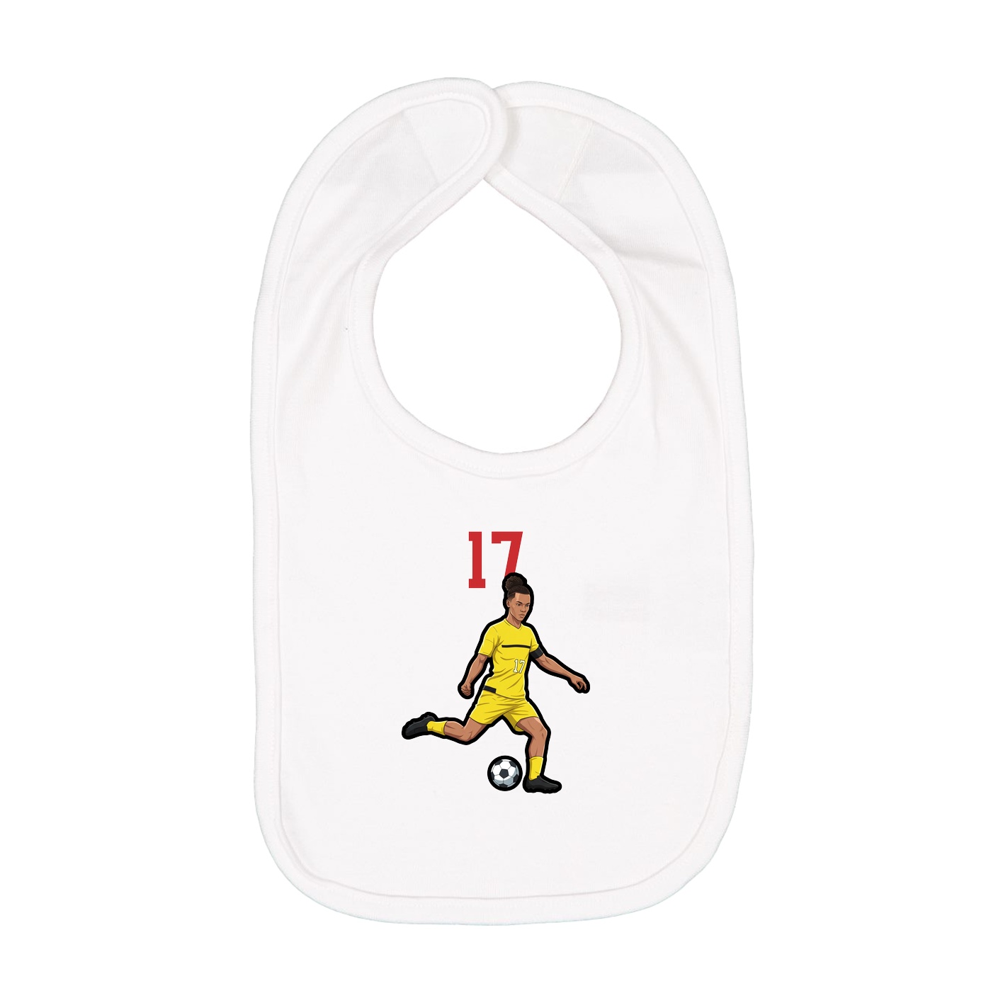 Infant Bib — Number Top in White