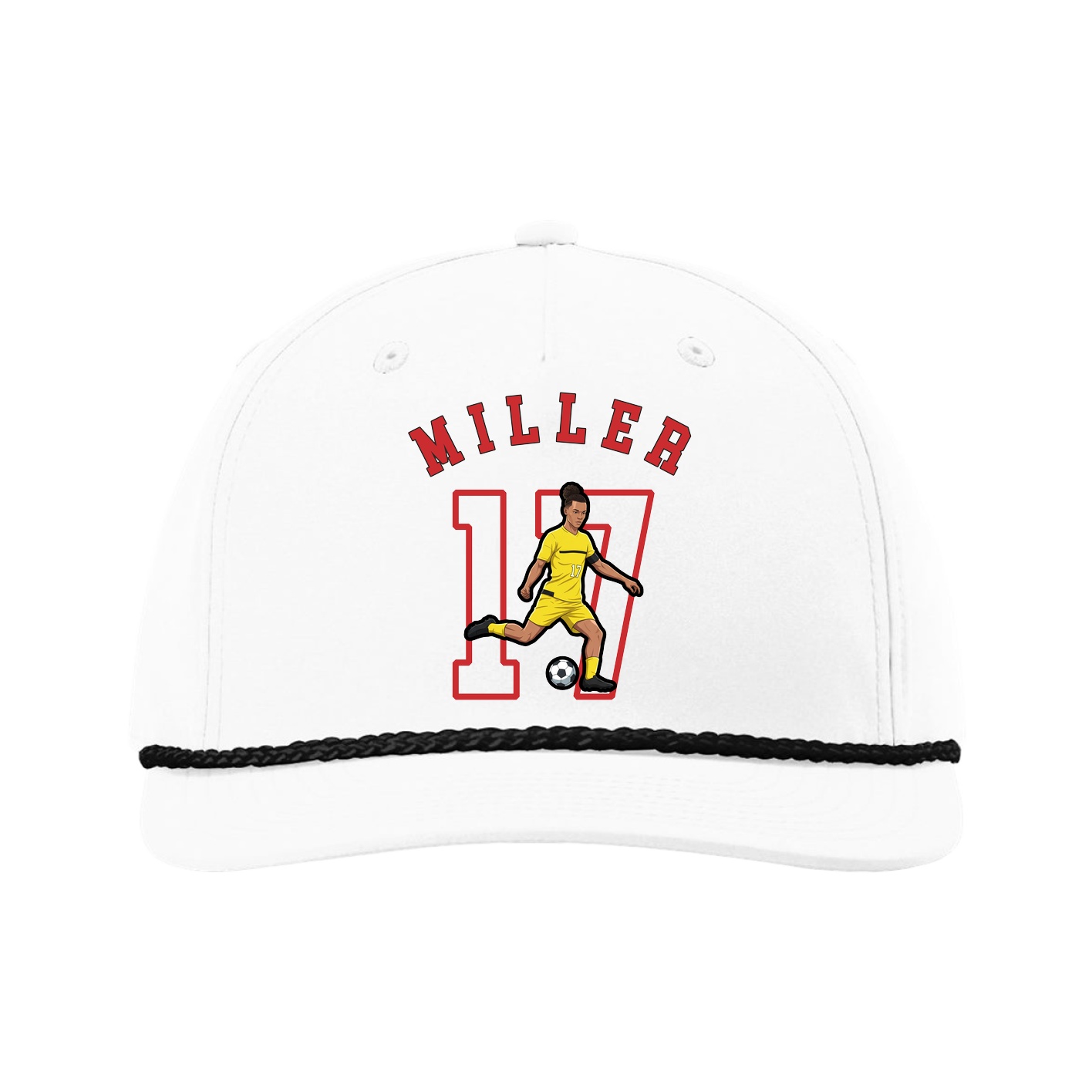 Five-Panel Classic Rope Cap — Shirsey Arch in White