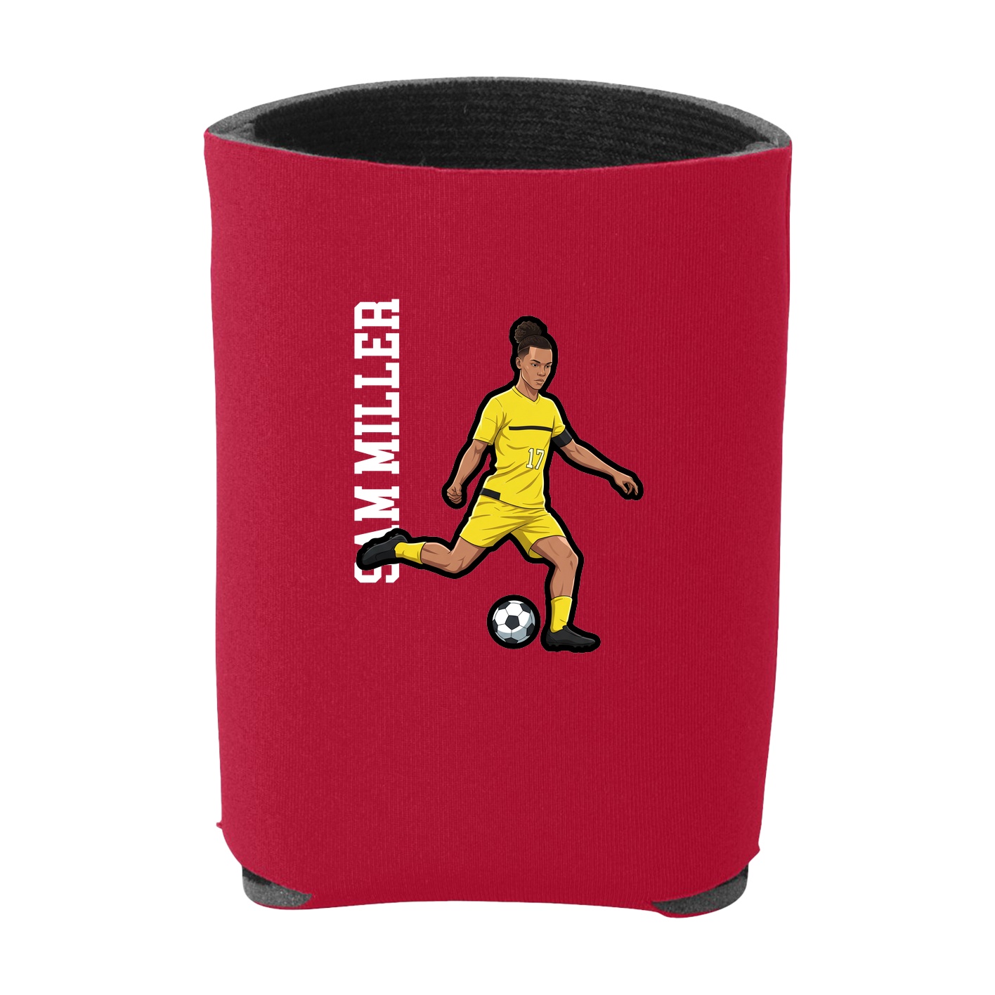 Can Holder — Name Vertical in Red