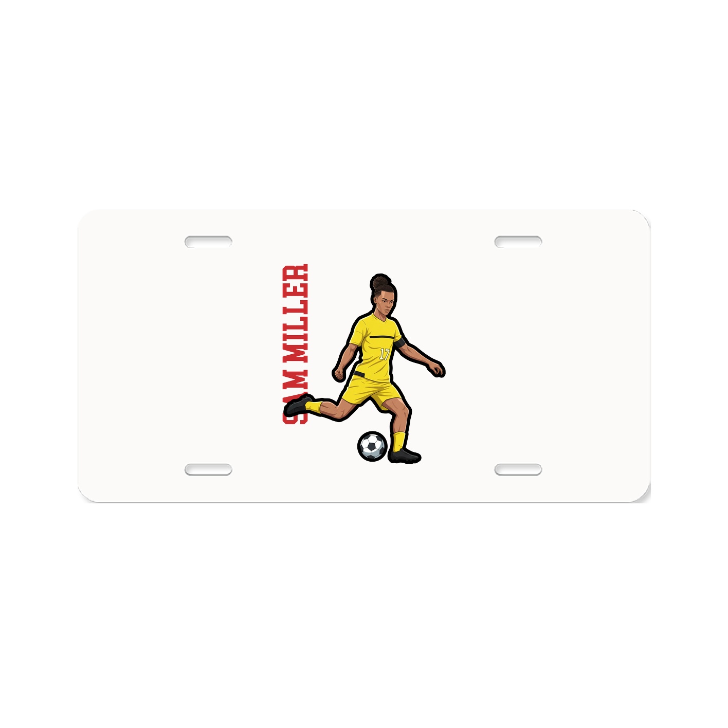 License Plate — Name Vertical in Classic