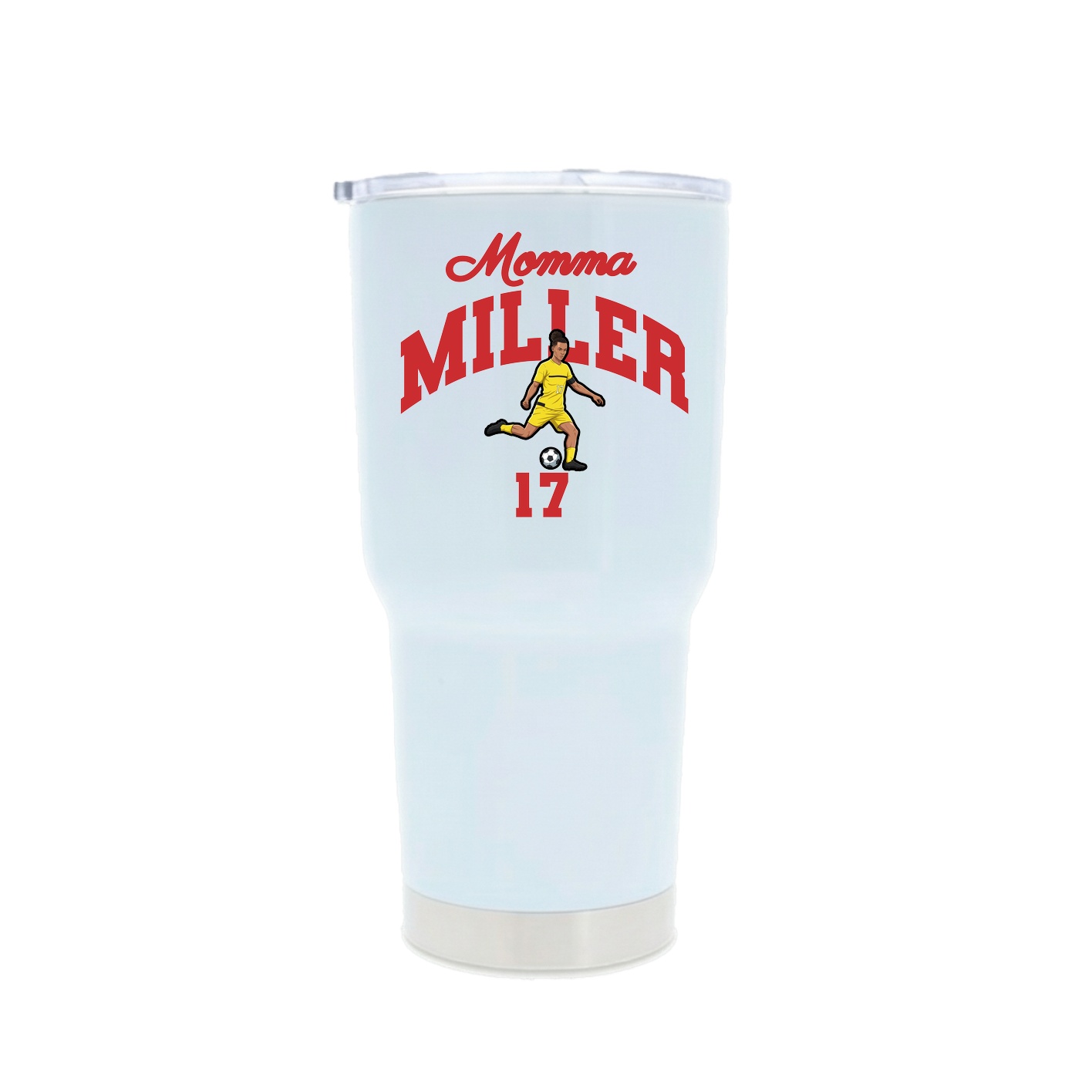 30oz Stainless Steel Tumbler — Mothers Day Arch in White