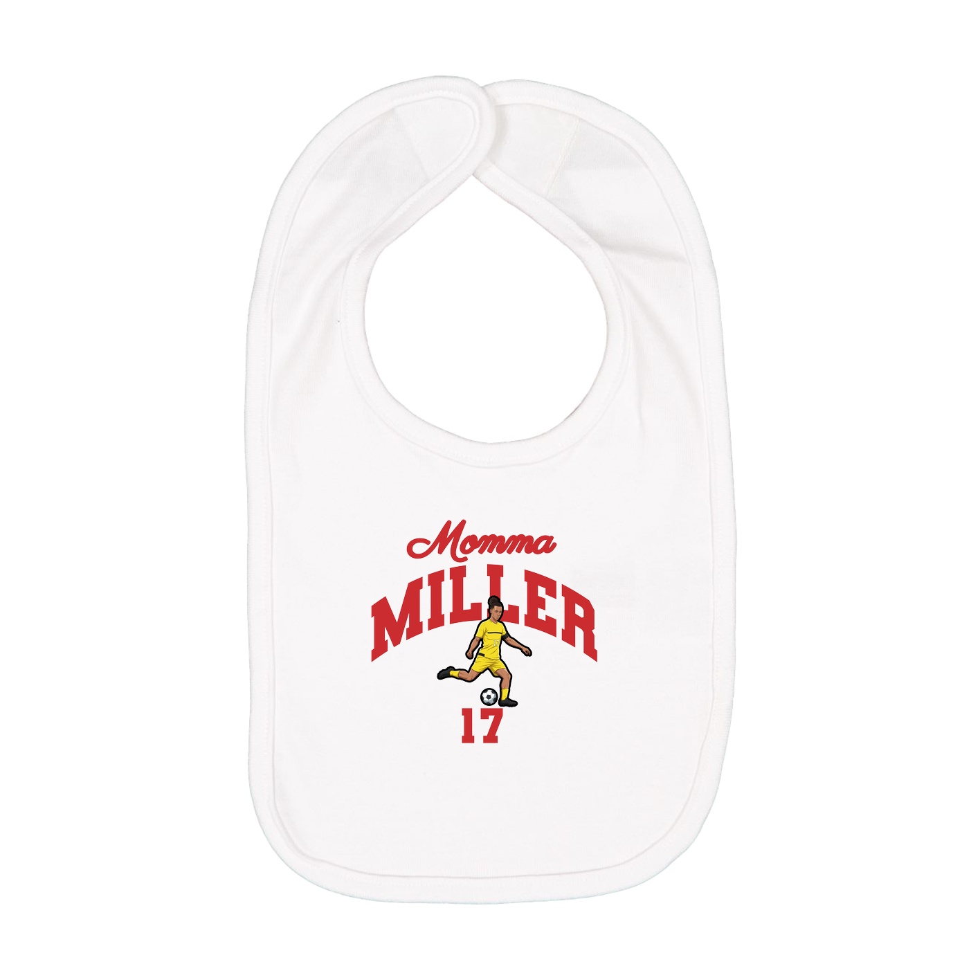 Infant Bib — Mothers Day Arch in White
