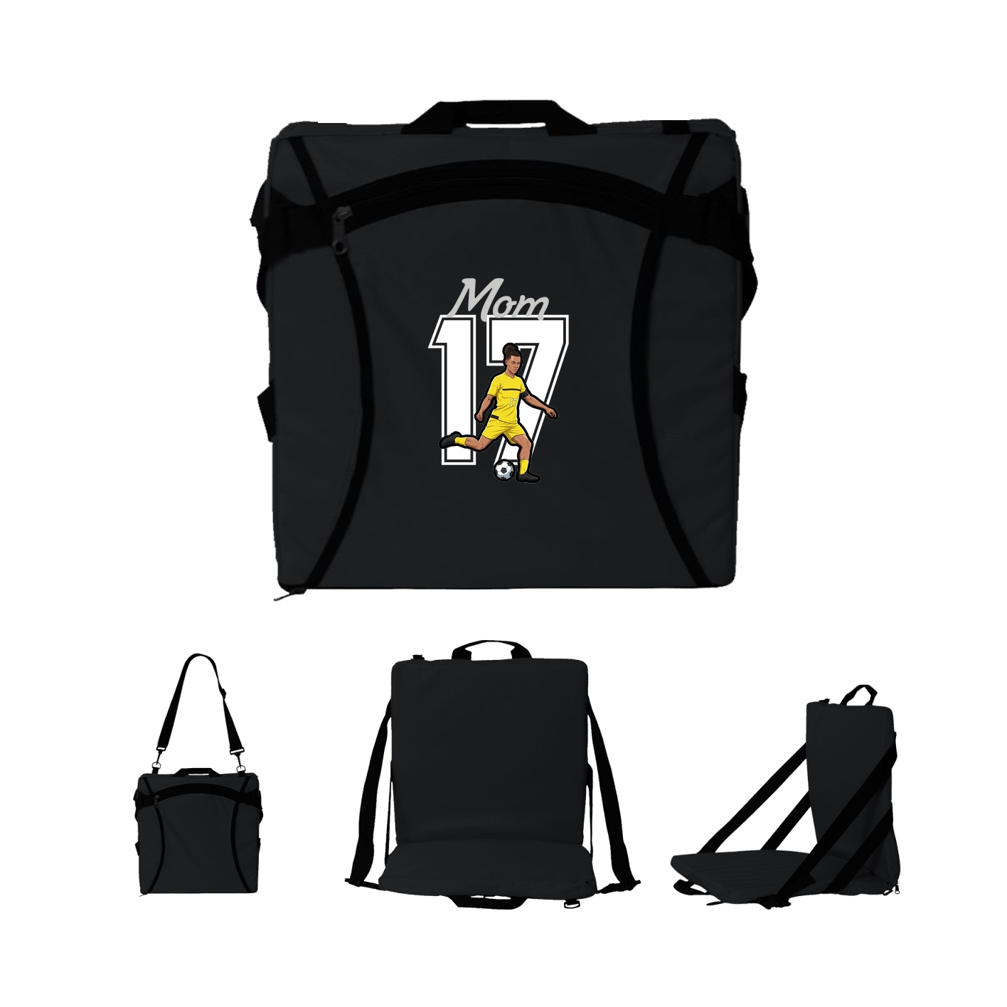 Folding Stadium Seat — Mothers Day Shirsey in Black