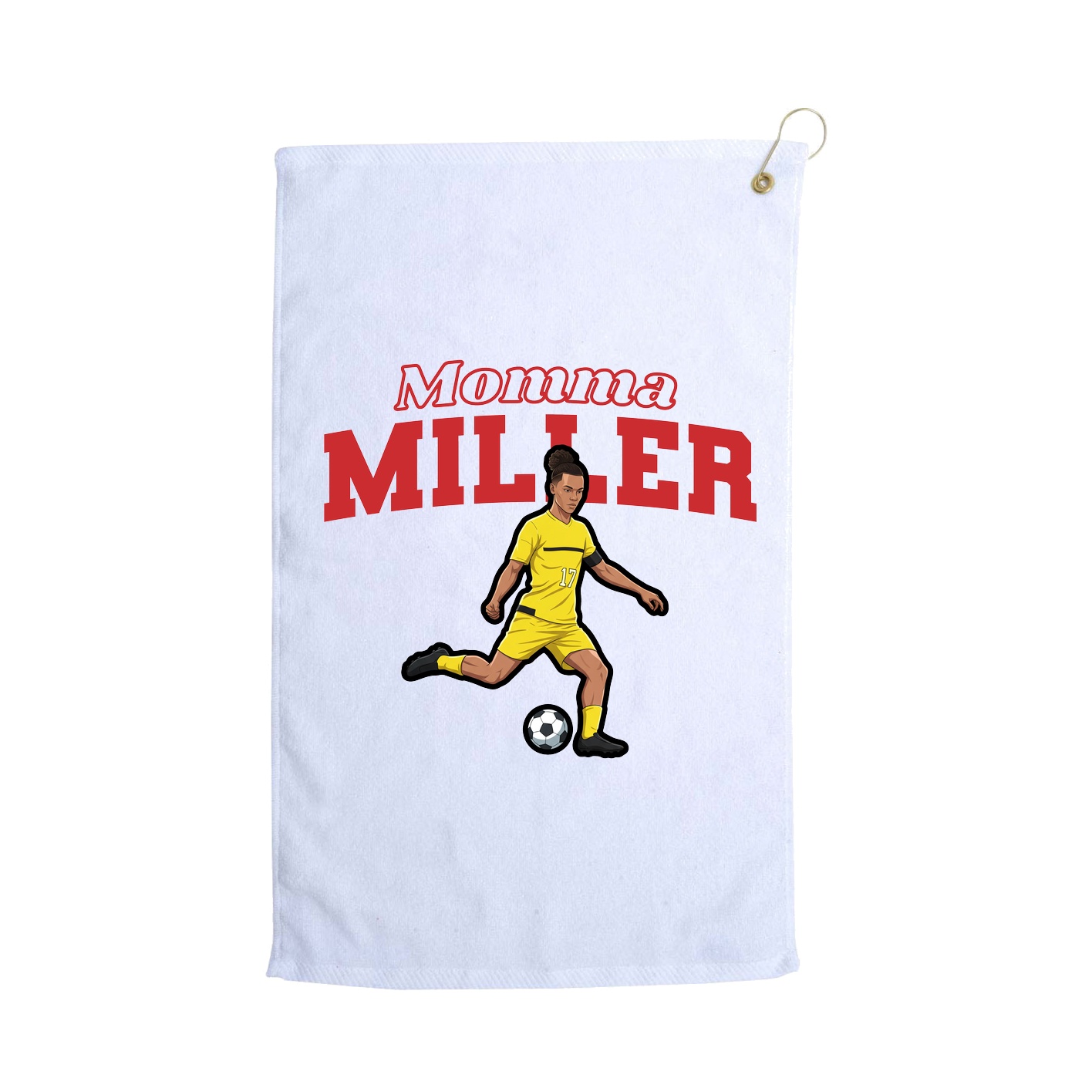 Golf Towel — Mothers Day Block in White