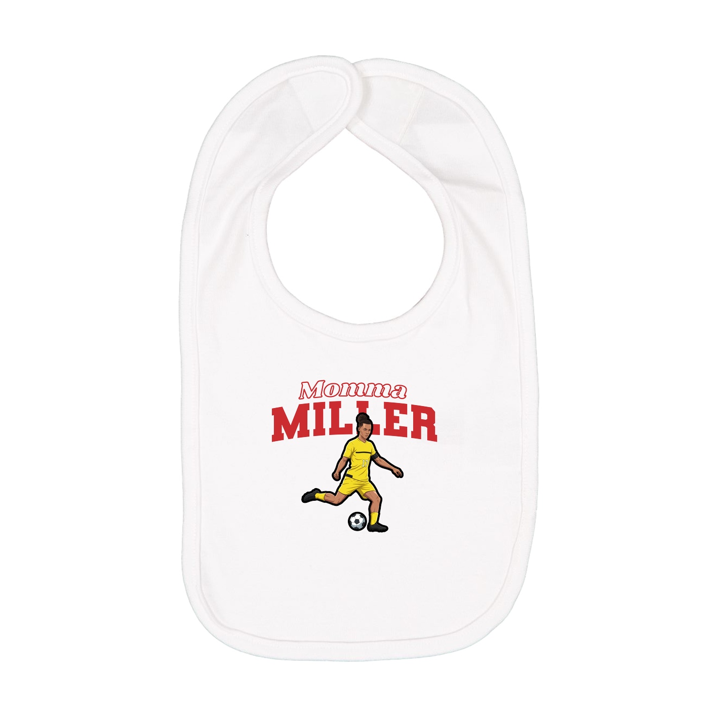 Infant Bib — Mothers Day Block in White