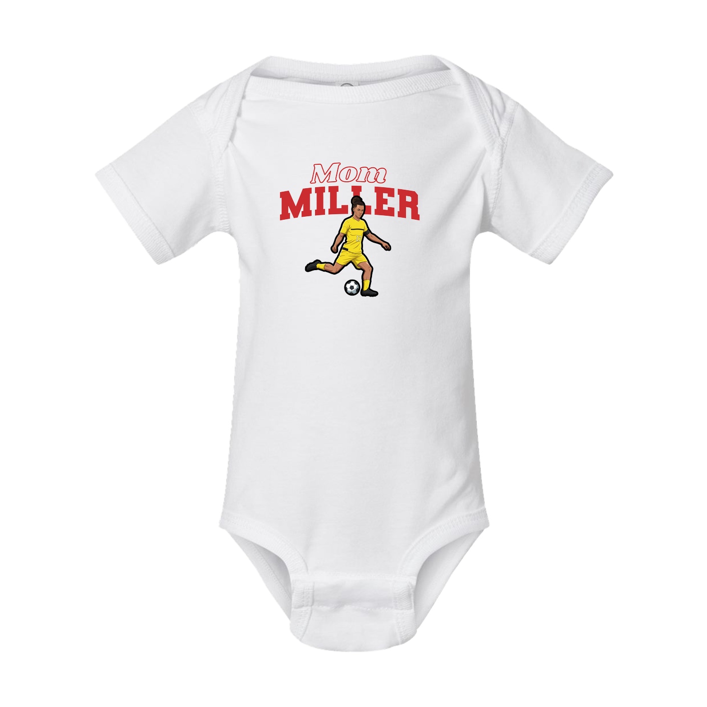 Baby Onesie — Mothers Day Block in White