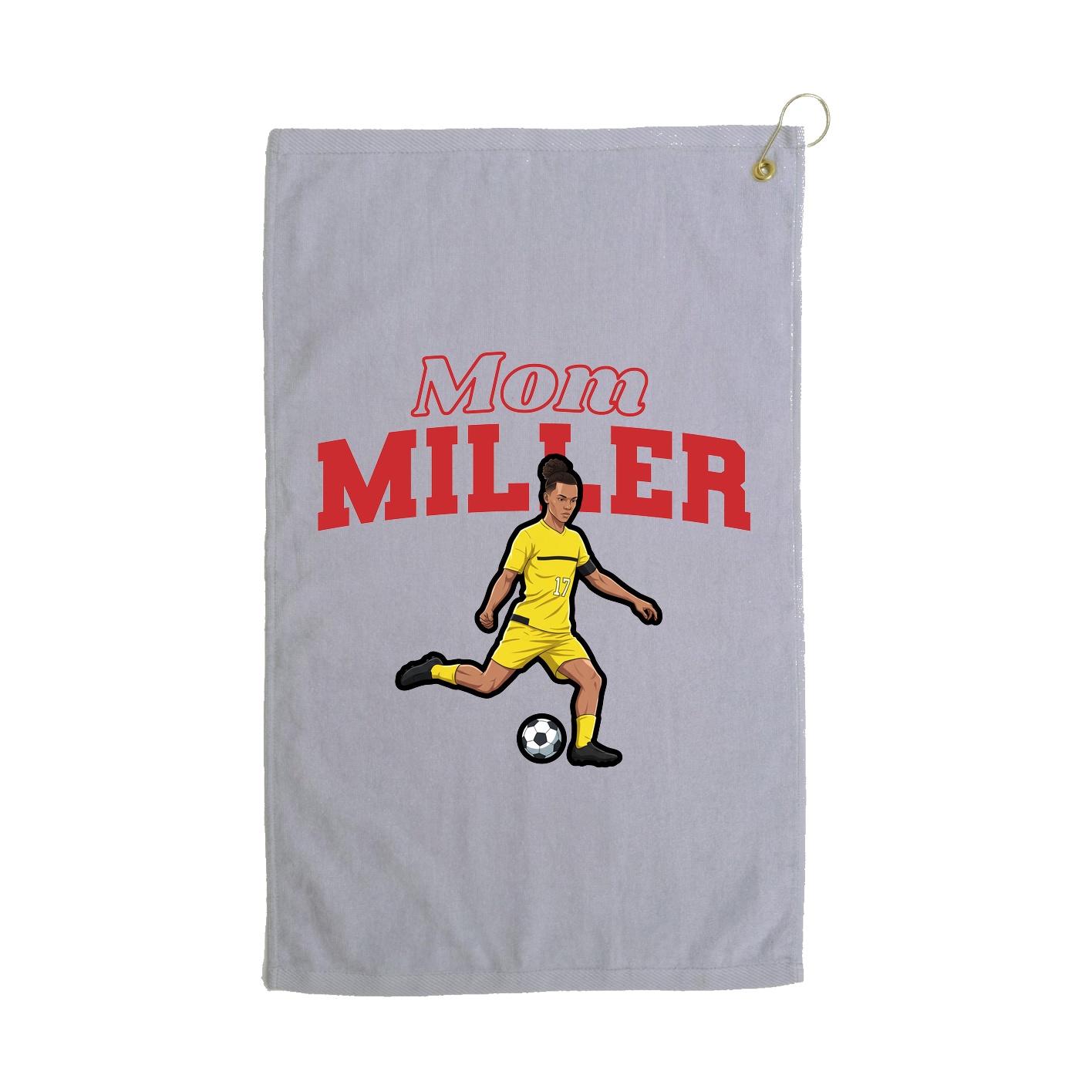 Golf Towel — Mothers Day Block in Grey