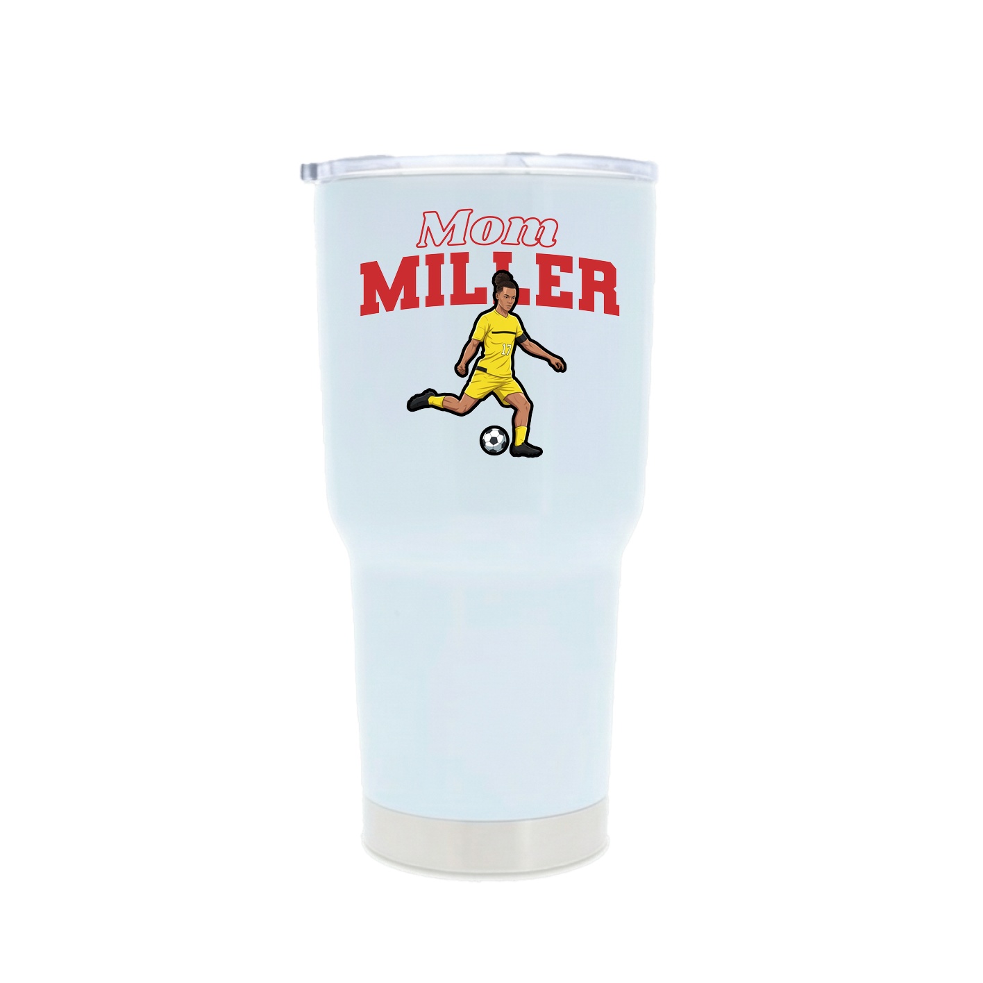 30oz Stainless Steel Tumbler — Mothers Day Block in White
