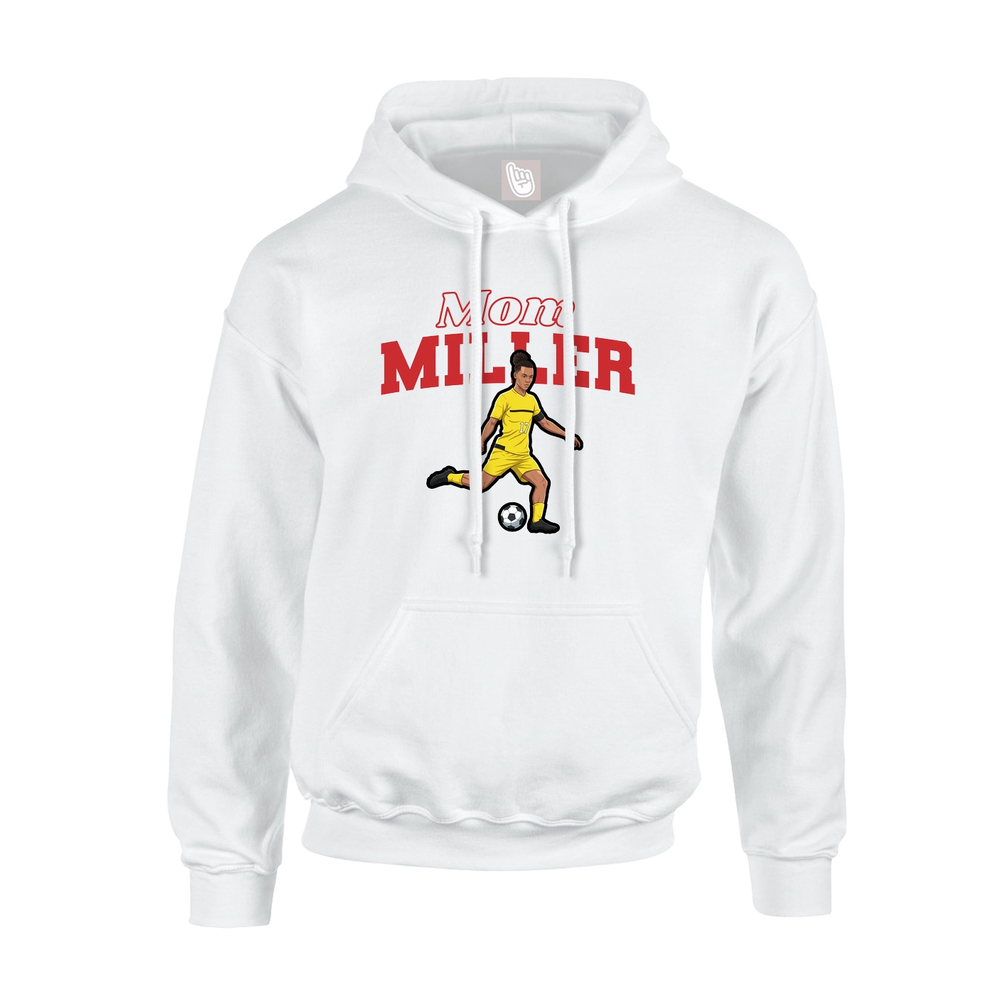 Youth Hoodie — Mothers Day Block in White