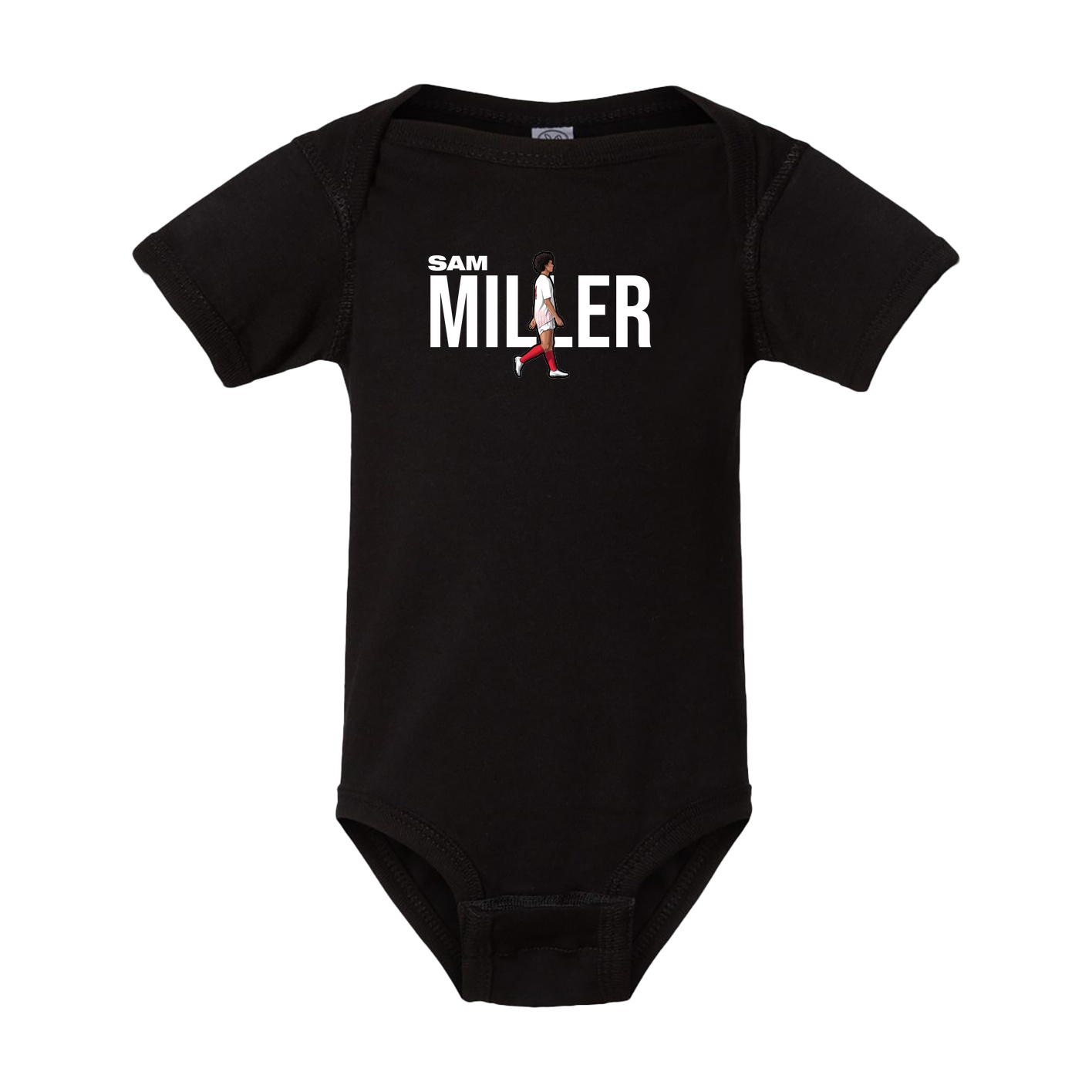 Baby Onesie — Player Name in Black