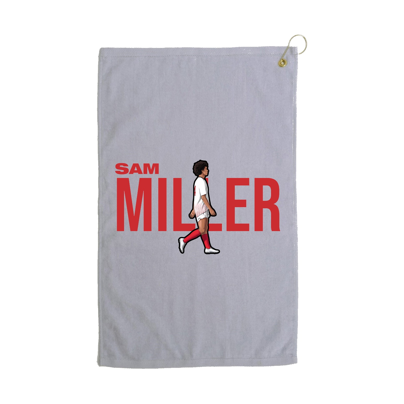 Golf Towel — Player Name in Grey