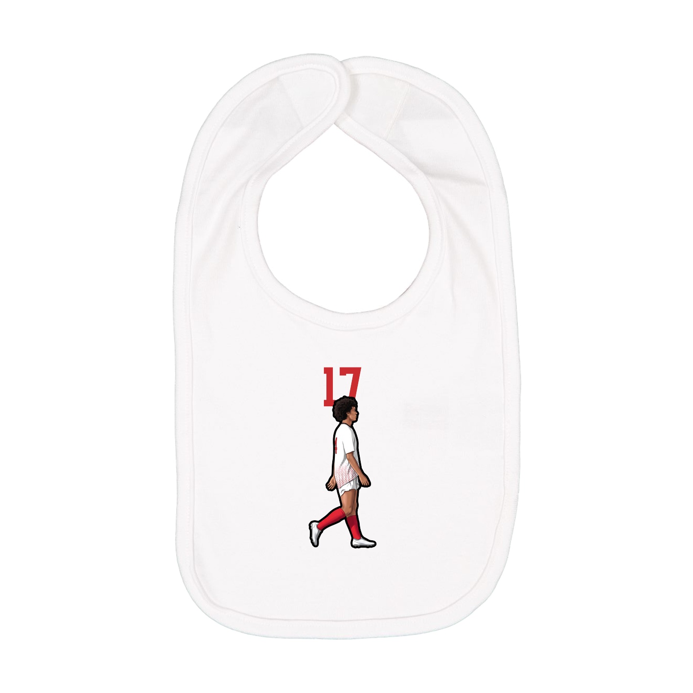 Infant Bib — Number Top in White