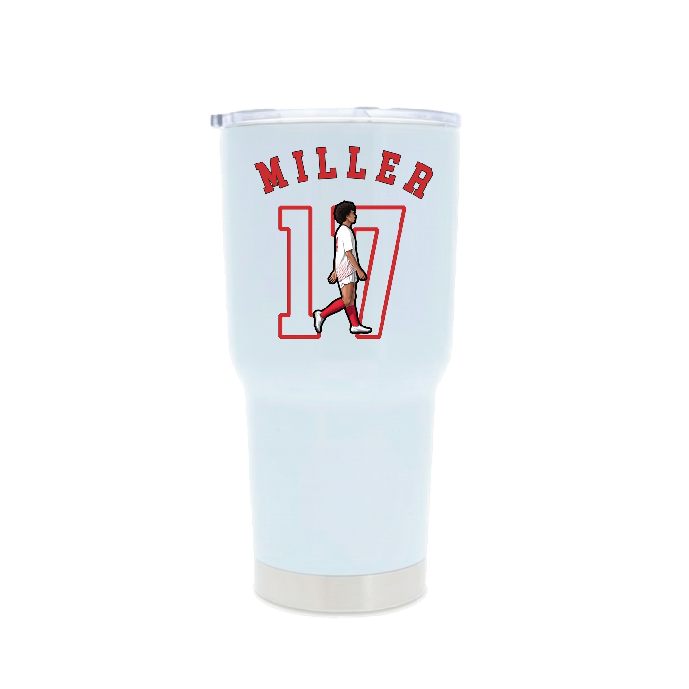 30oz Stainless Steel Tumbler — Shirsey Arch in White
