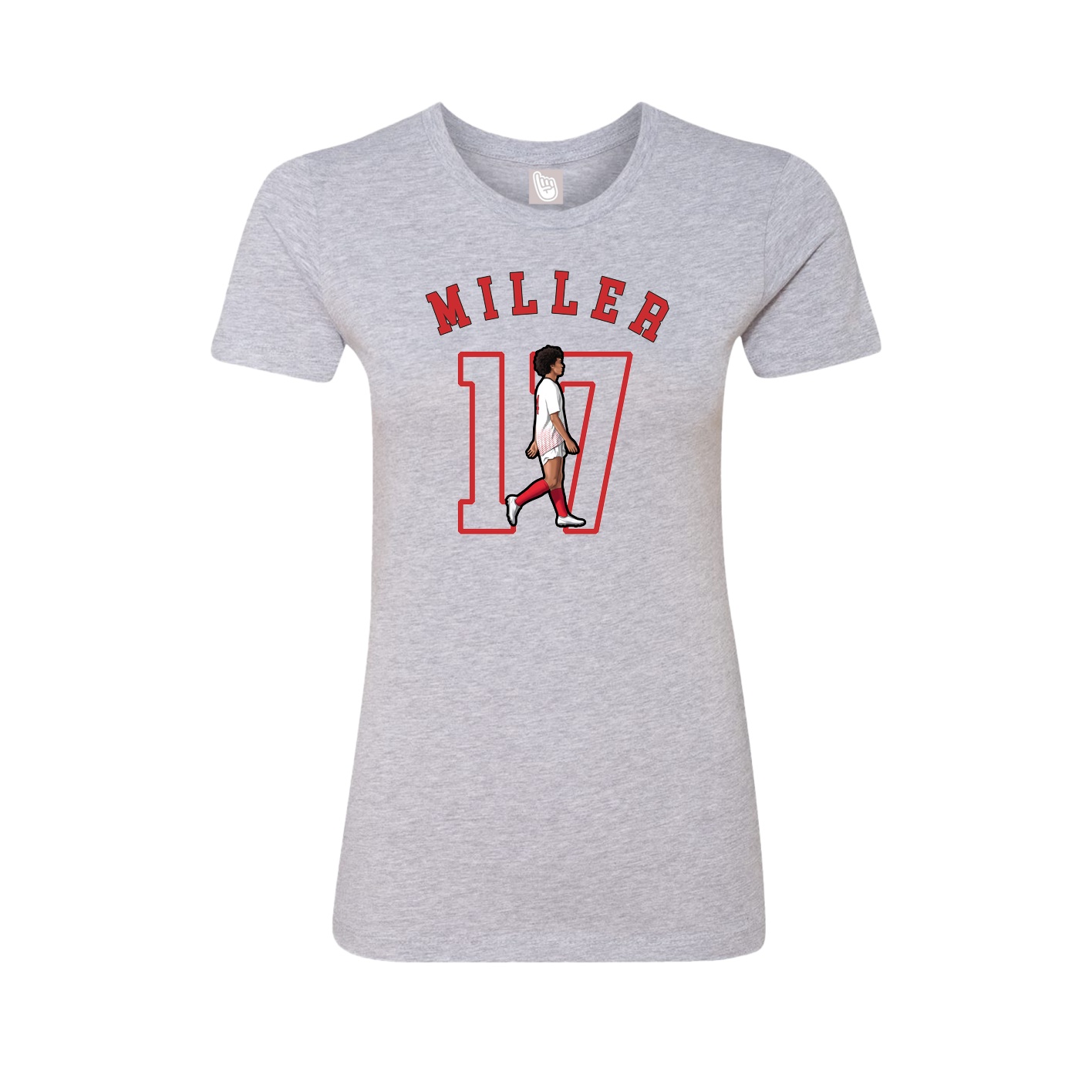 Fitted Women's Tee — Shirsey Arch in Grey