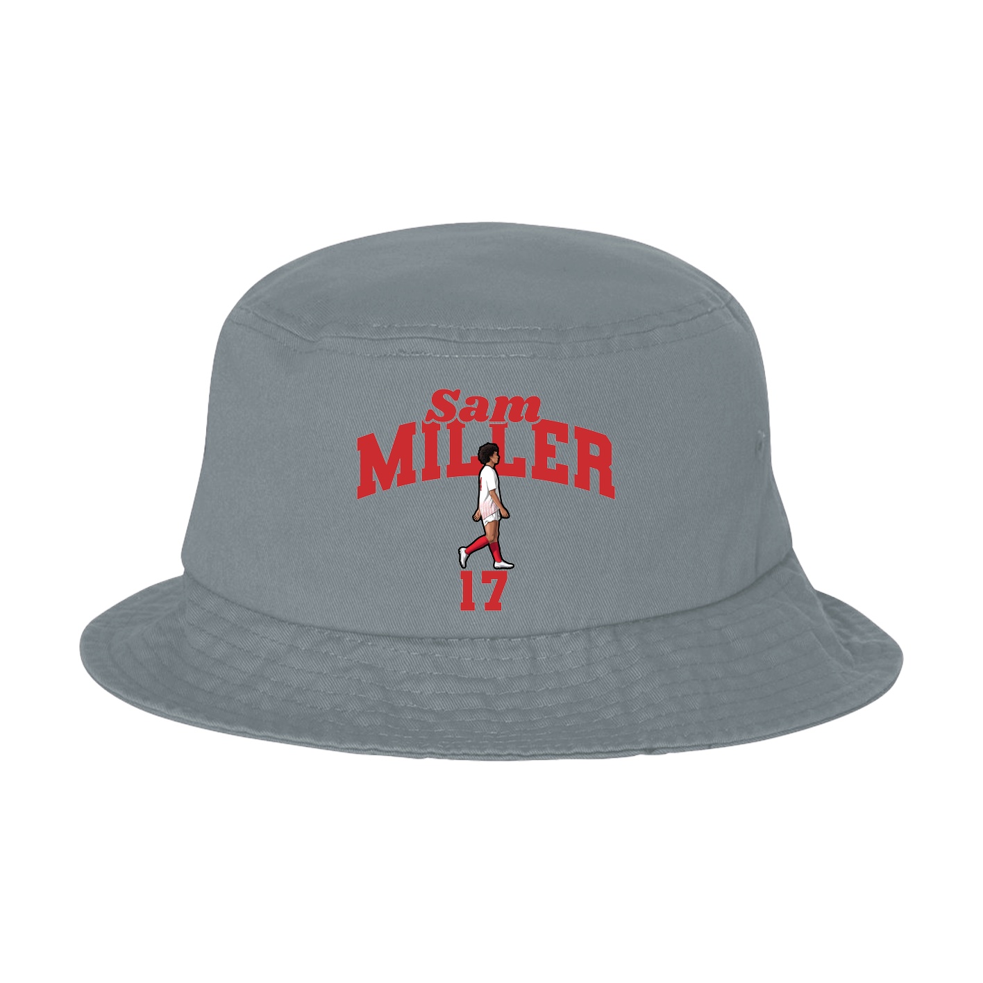 Bucket Cap — Signature Arch in Grey