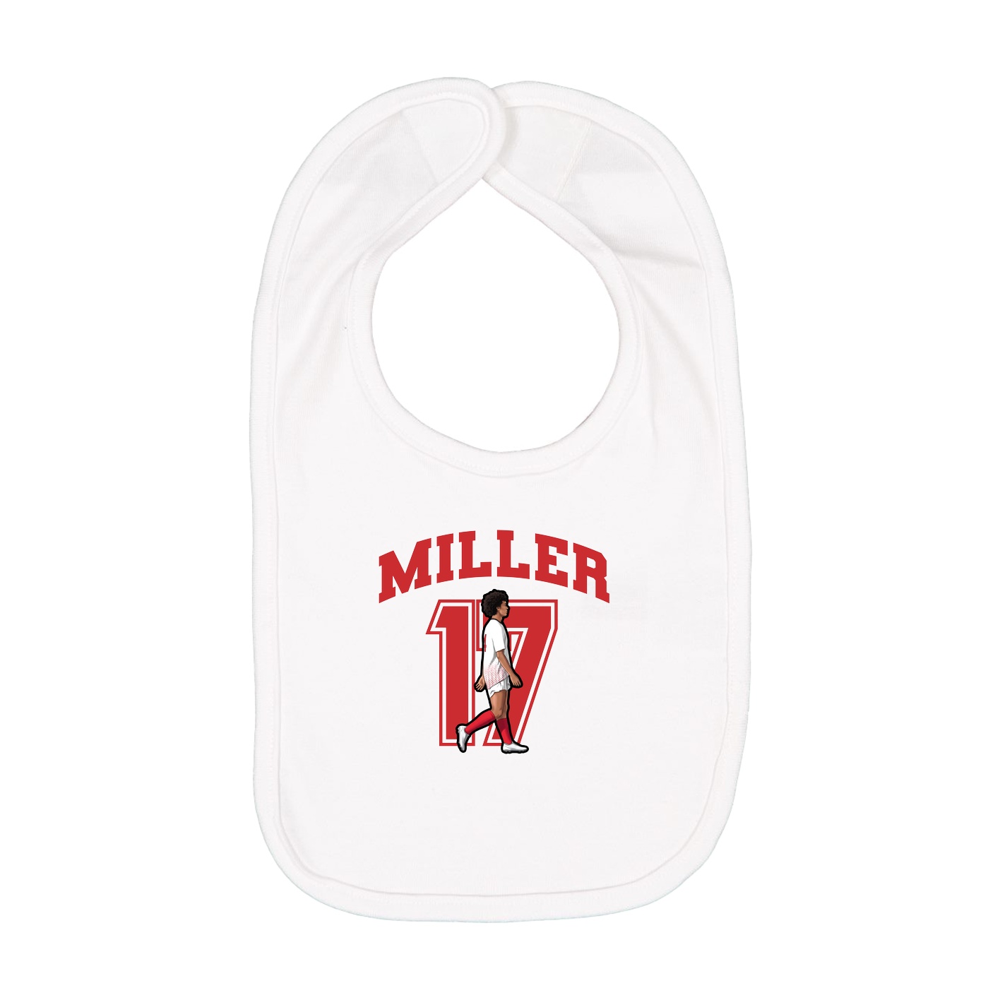 Infant Bib — Number in White