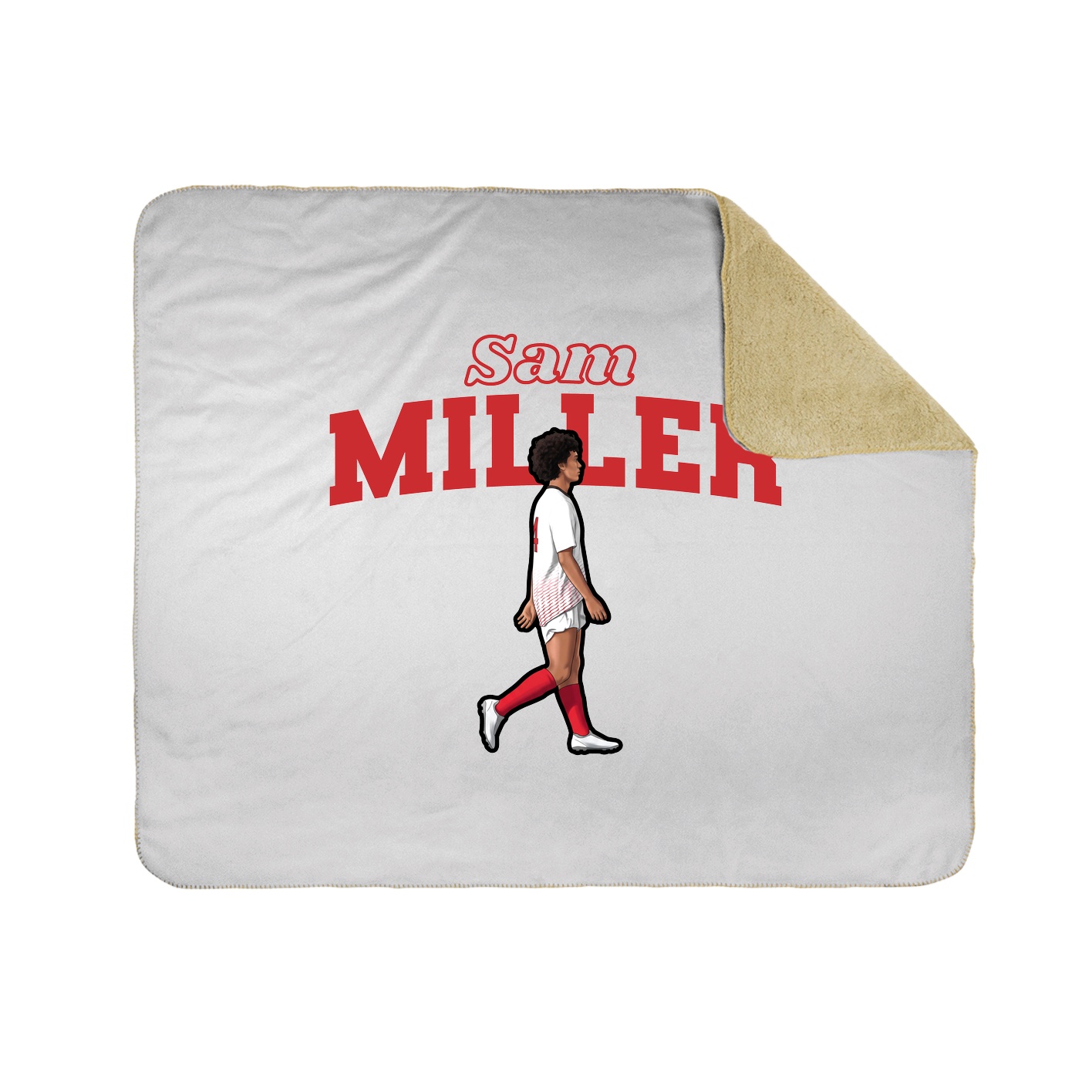 Throw Blanket — Name Arch in White