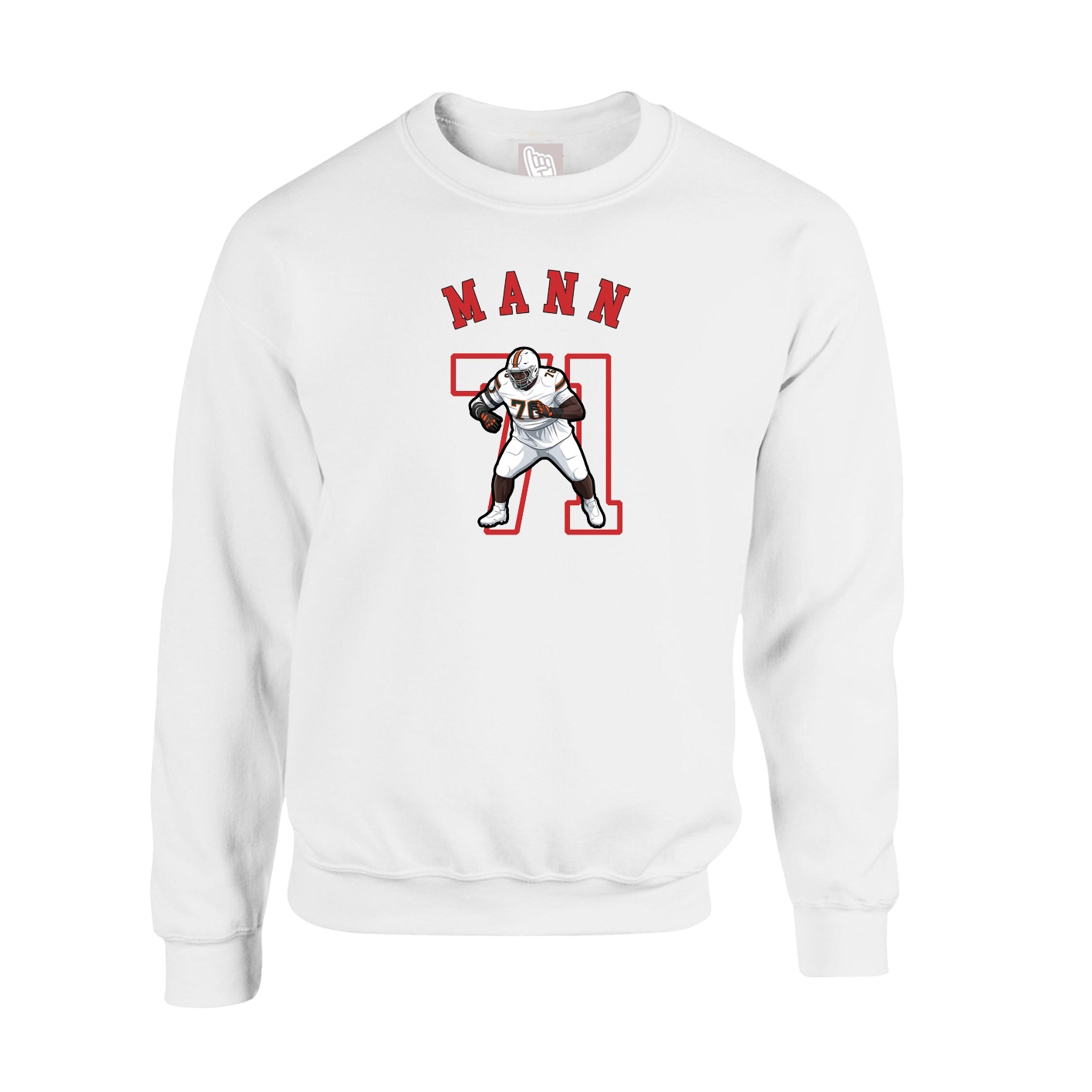 Fleece Crew — Shirsey Arch in White