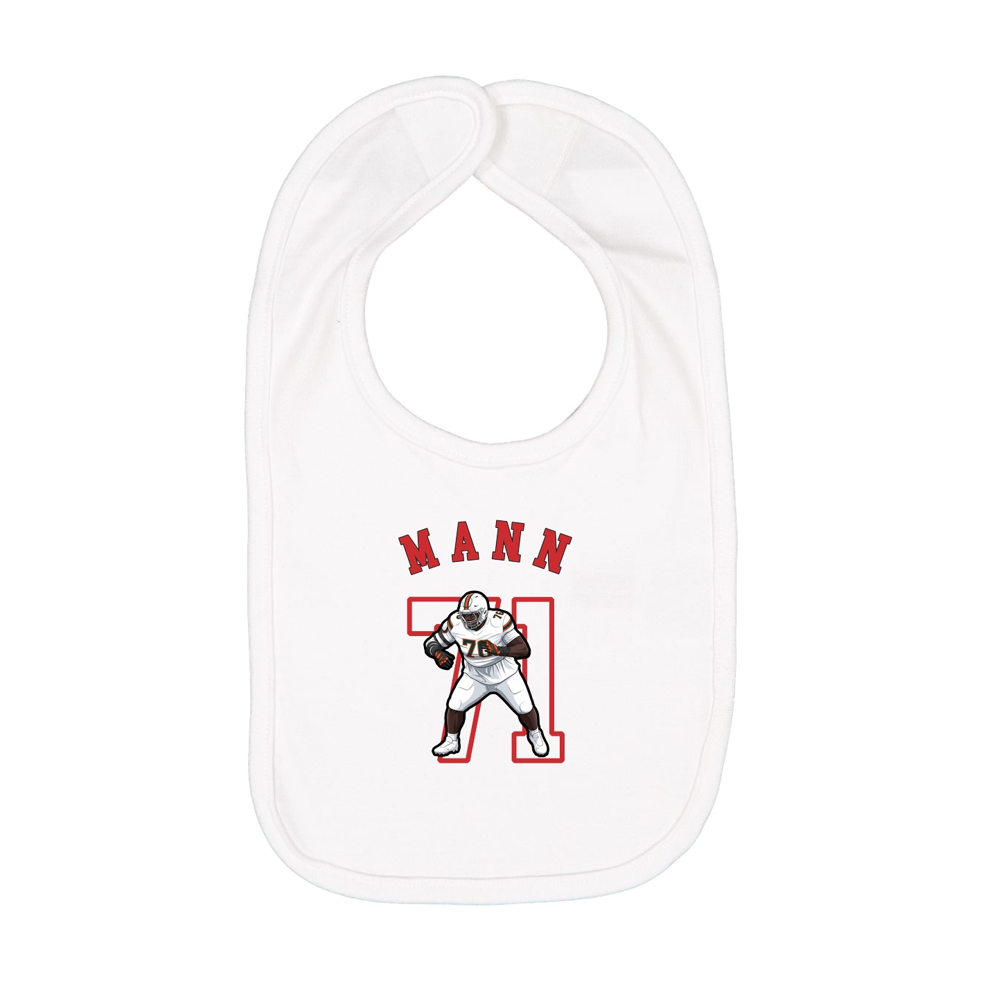 Infant Bib — Shirsey Arch in White