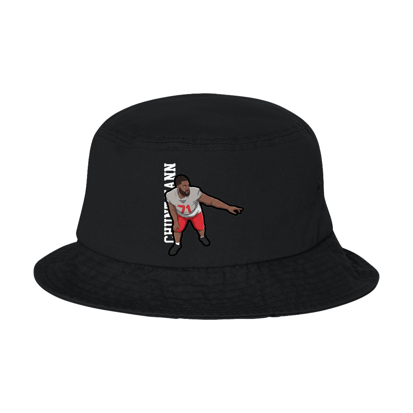 Bucket Cap — Name Vertical in Black