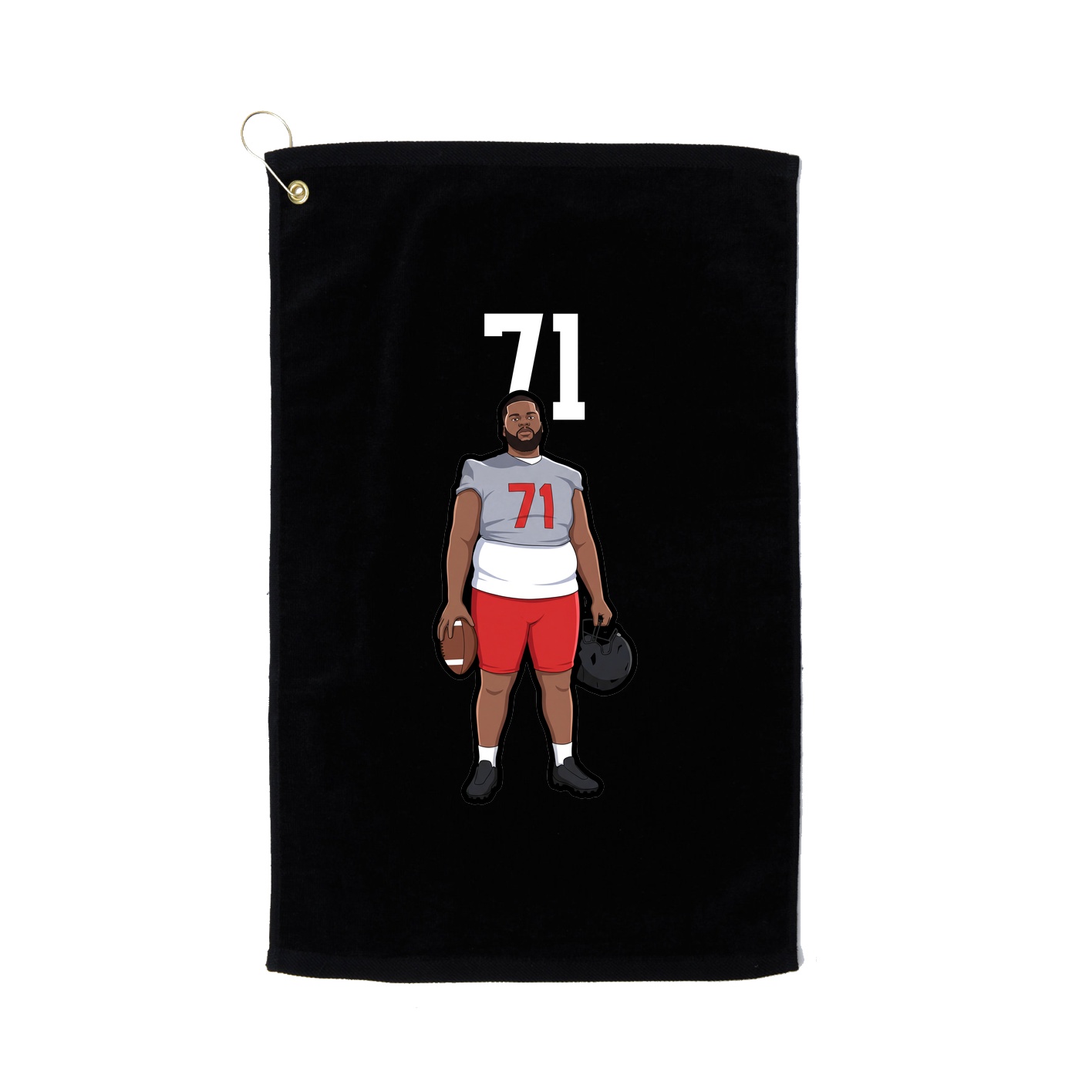 Golf Towel — Number Top in Black