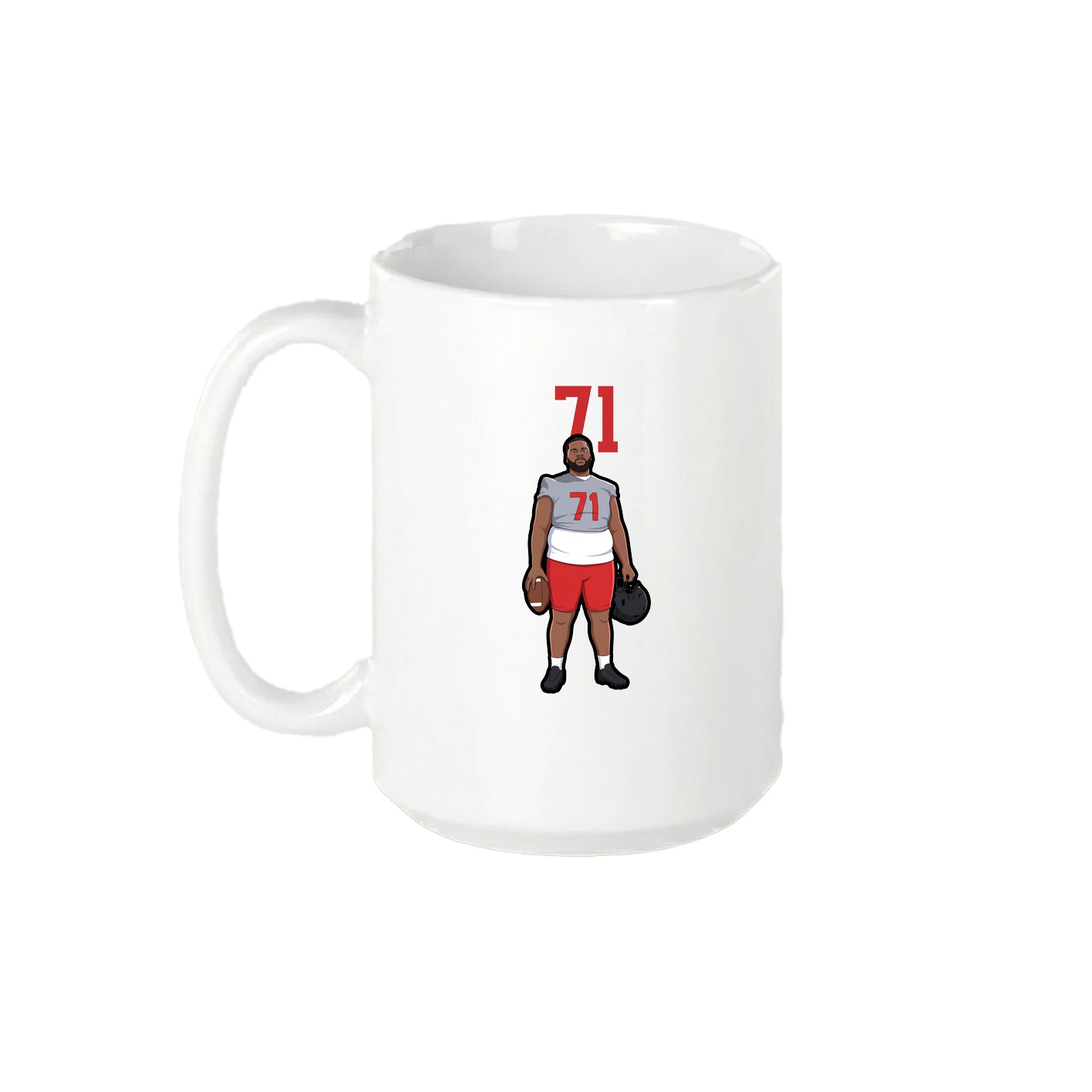 15oz Coffee Mug — Number Top in White