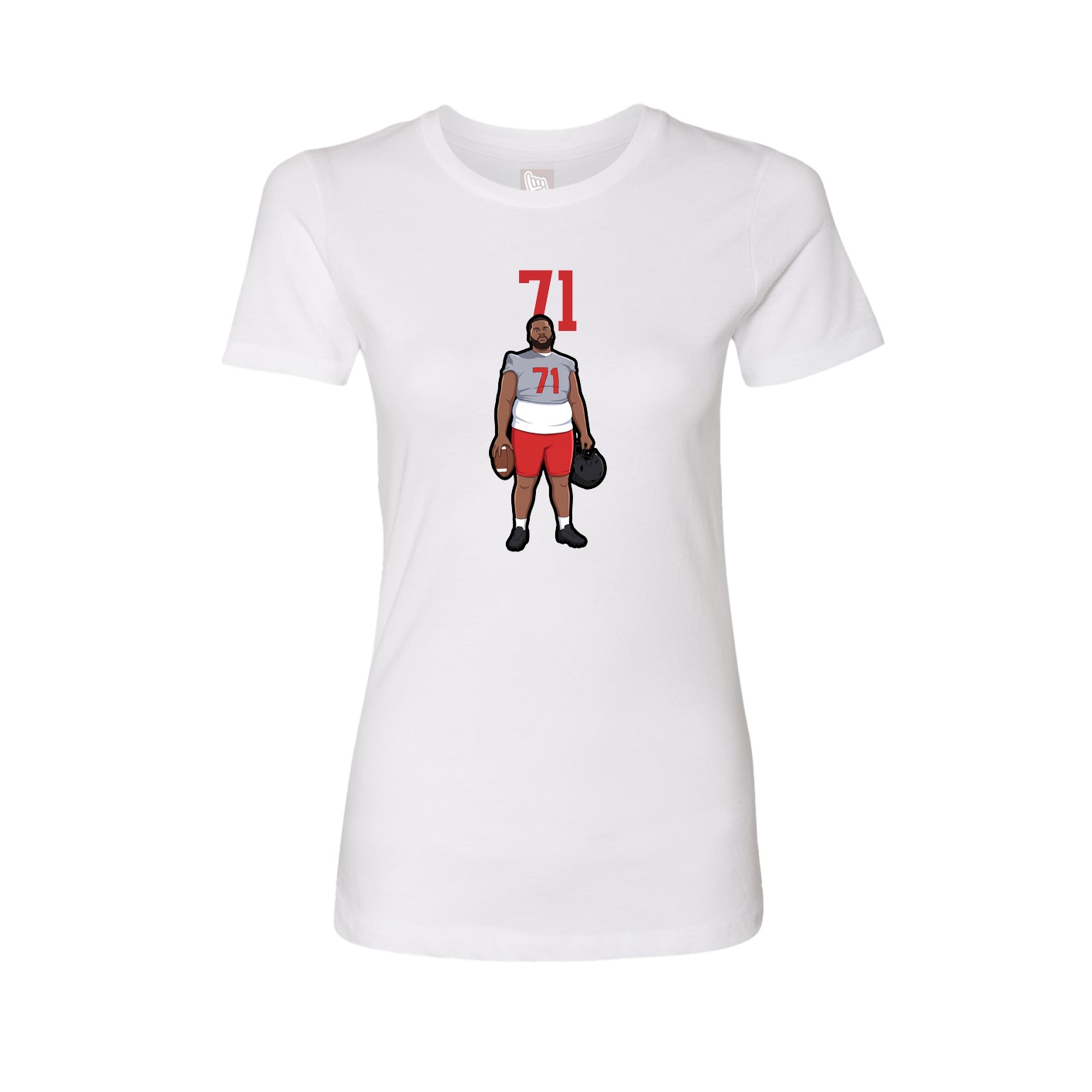 Fitted Women's Tee — Number Top in White
