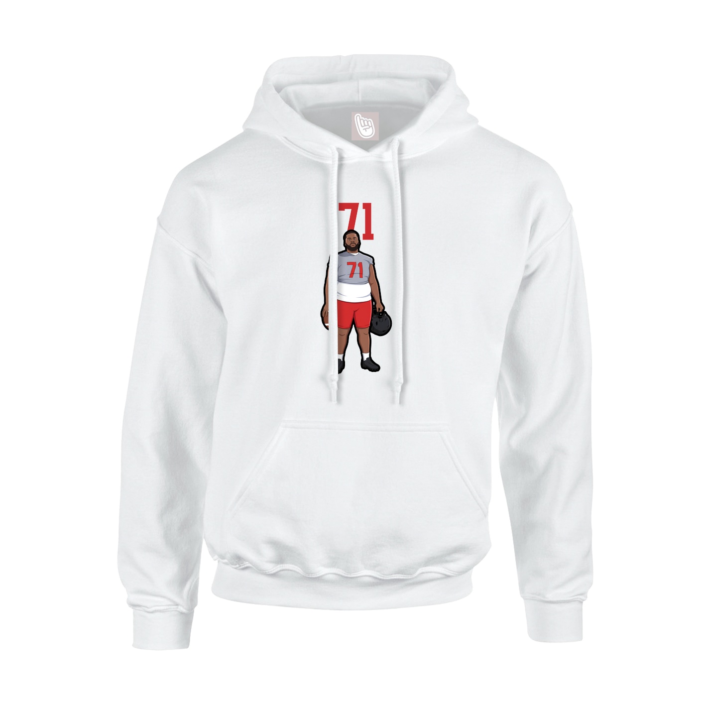 Hoodie — Number Top in White