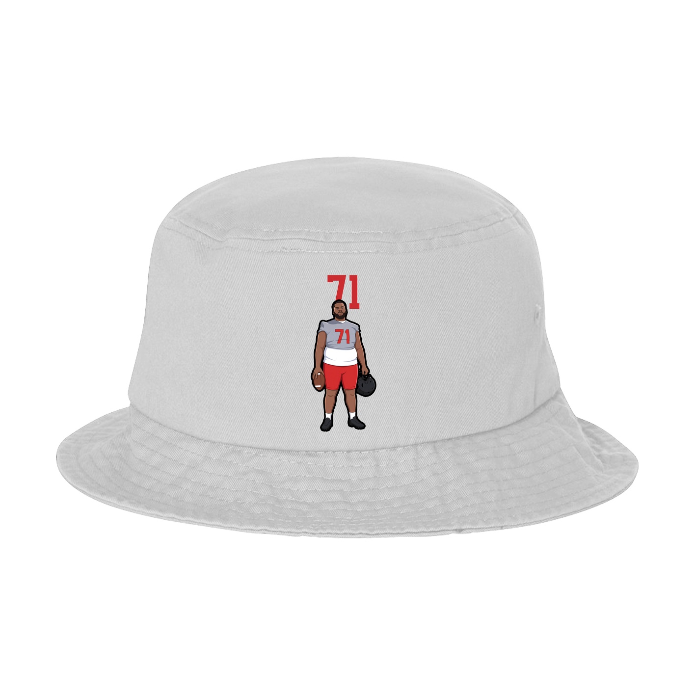 Bucket Cap — Number Top in White