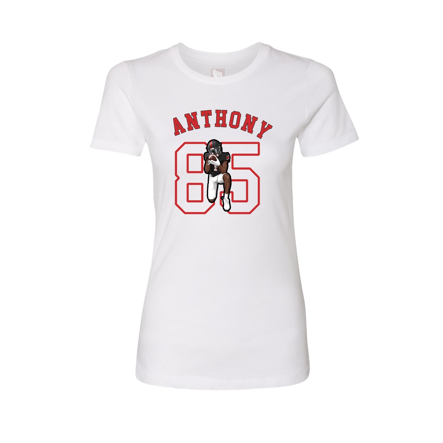 Fitted Women's Tee — Shirsey Arch in White