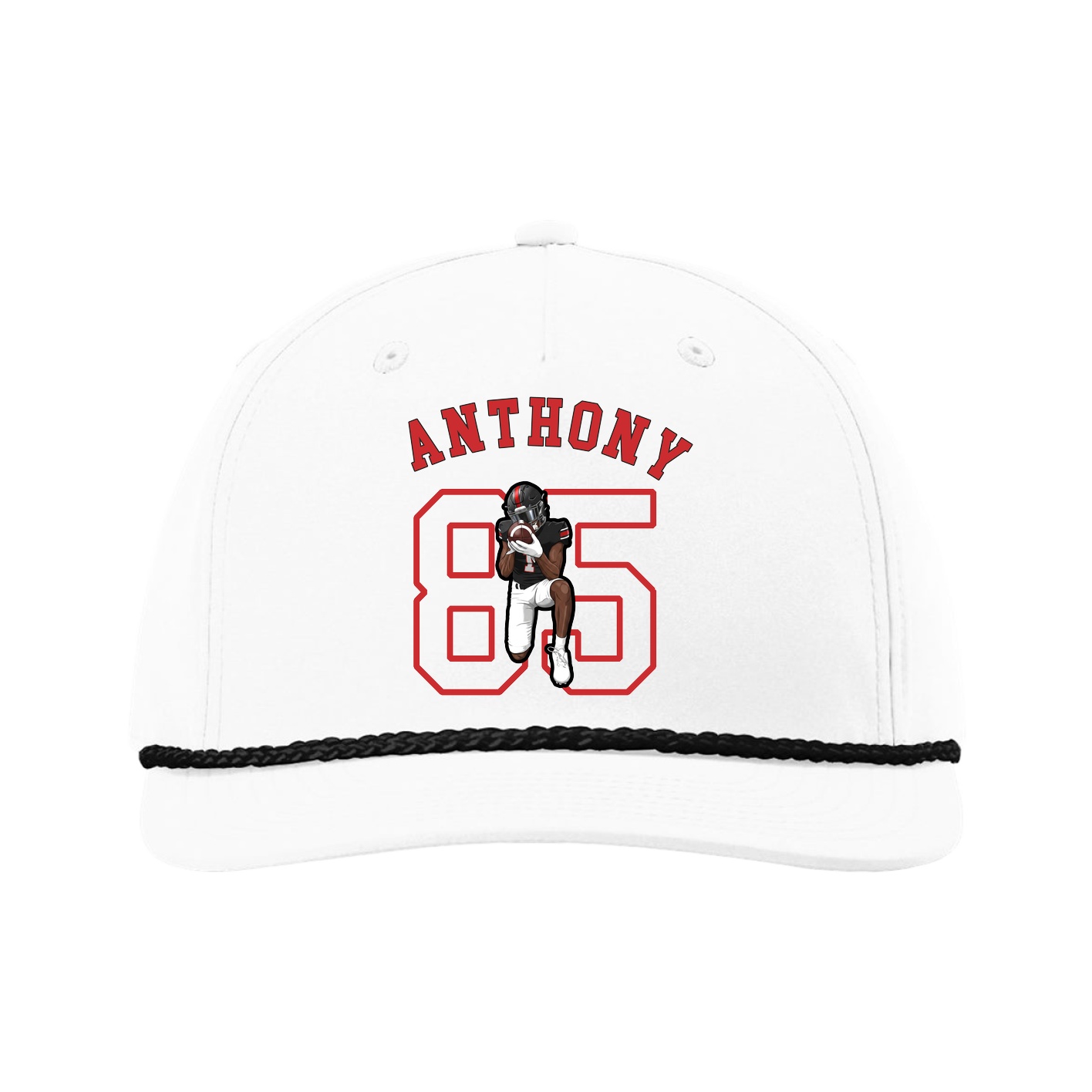 Five-Panel Classic Rope Cap — Shirsey Arch in White