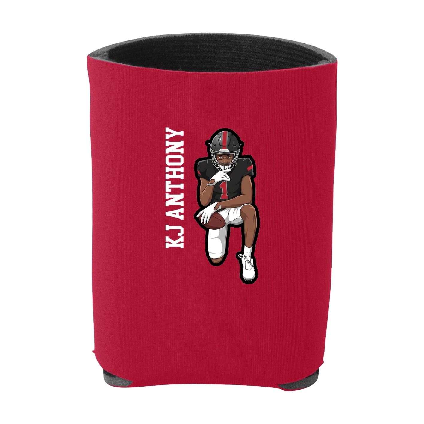 Can Holder — Name Vertical in Red