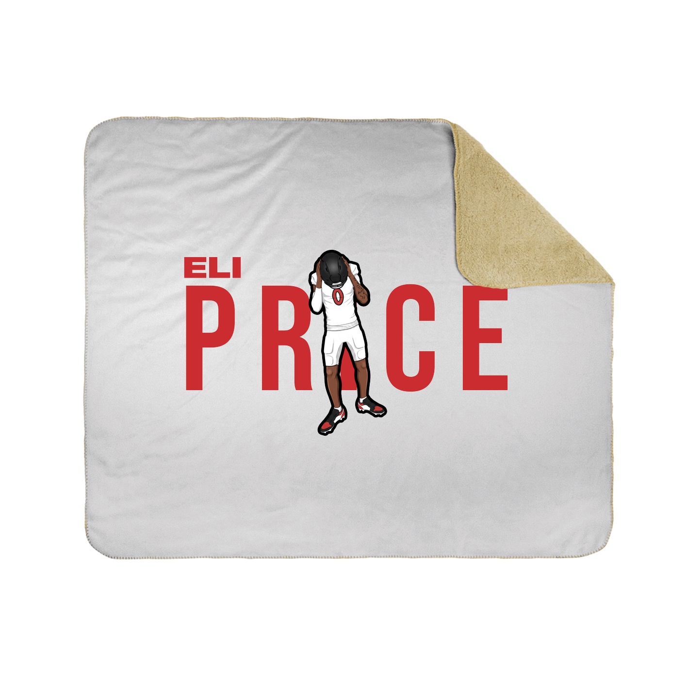 Throw Blanket — Player Name in White